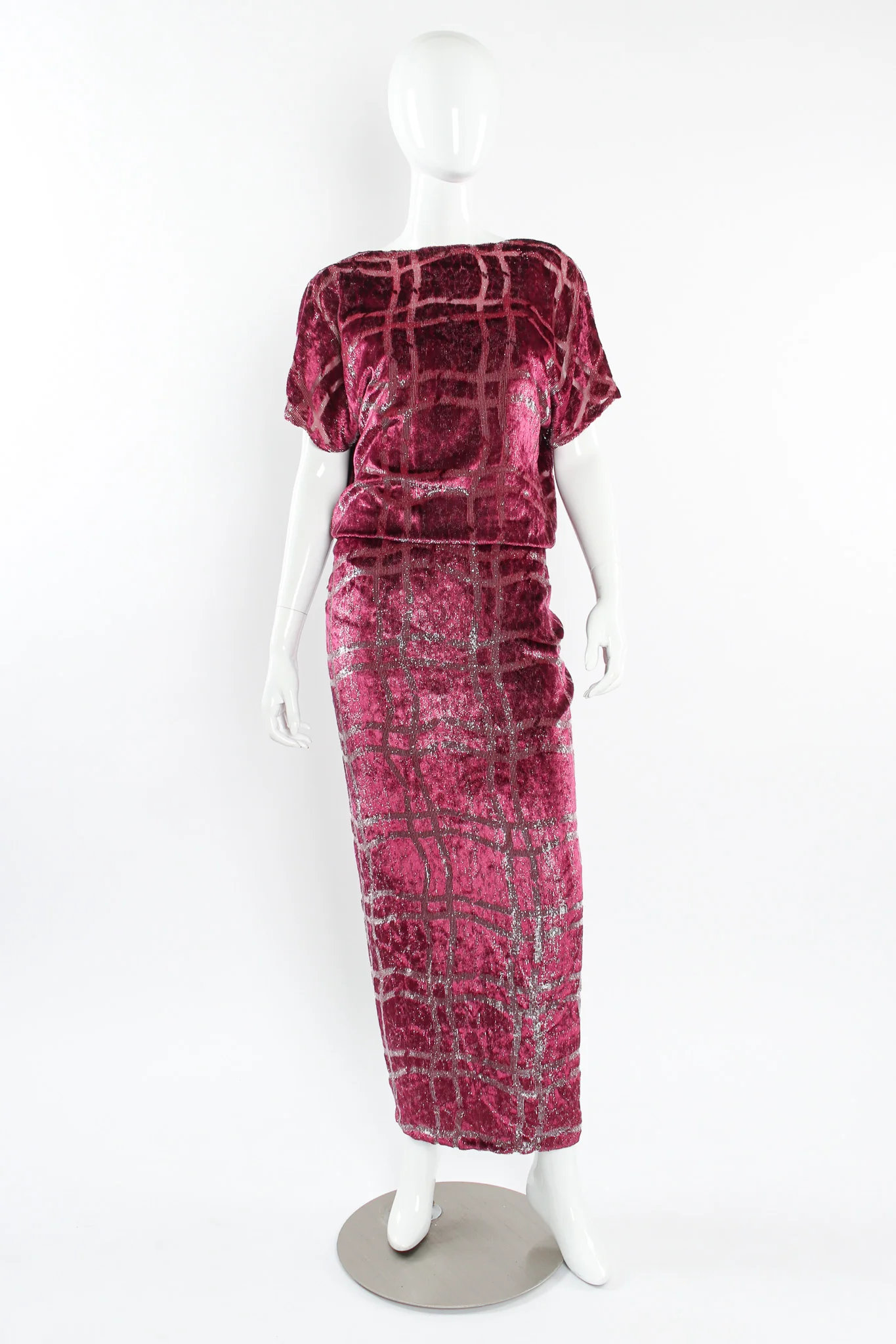 Metallic Velvet Burnout Dress