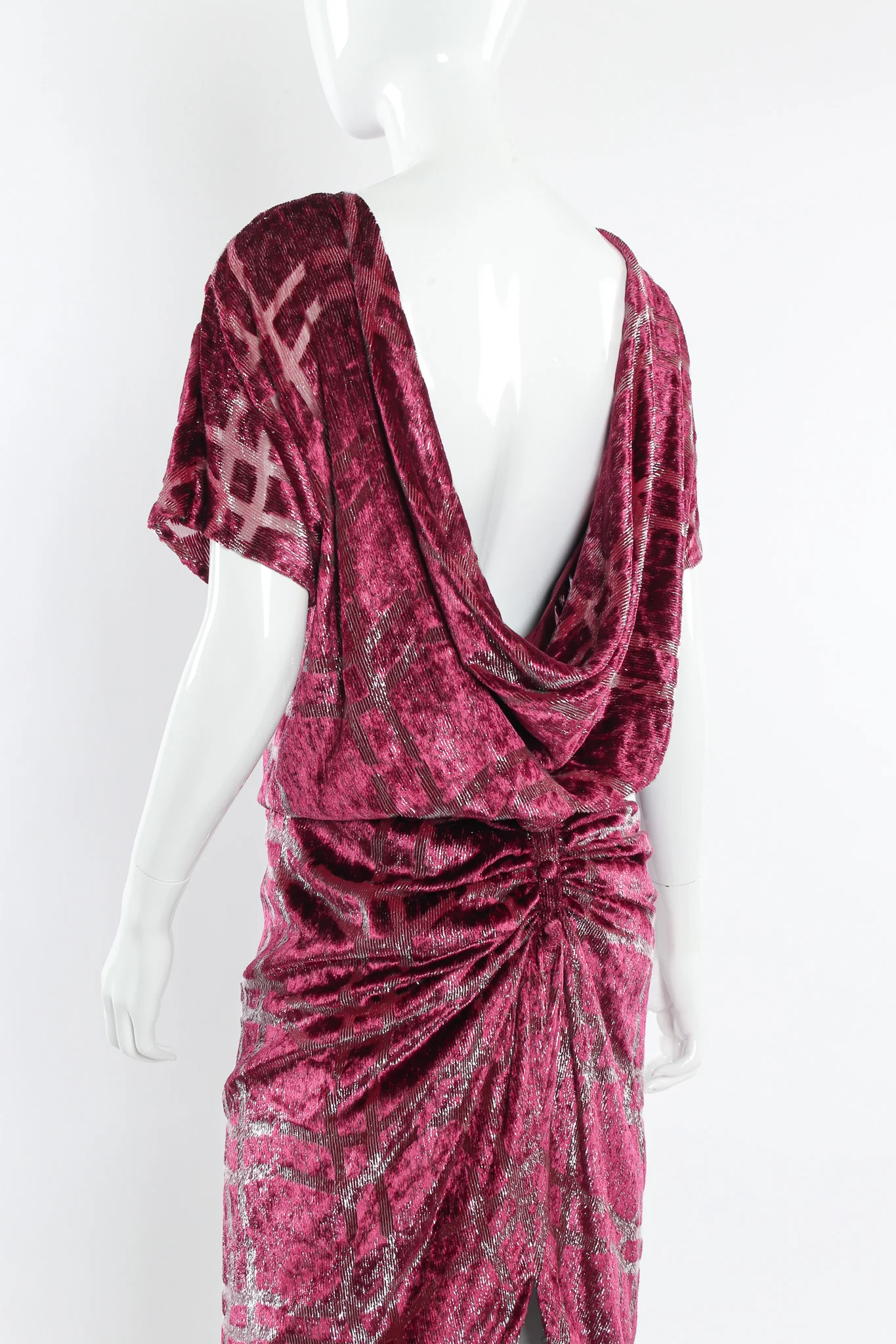 Metallic Velvet Burnout Dress - Image 4