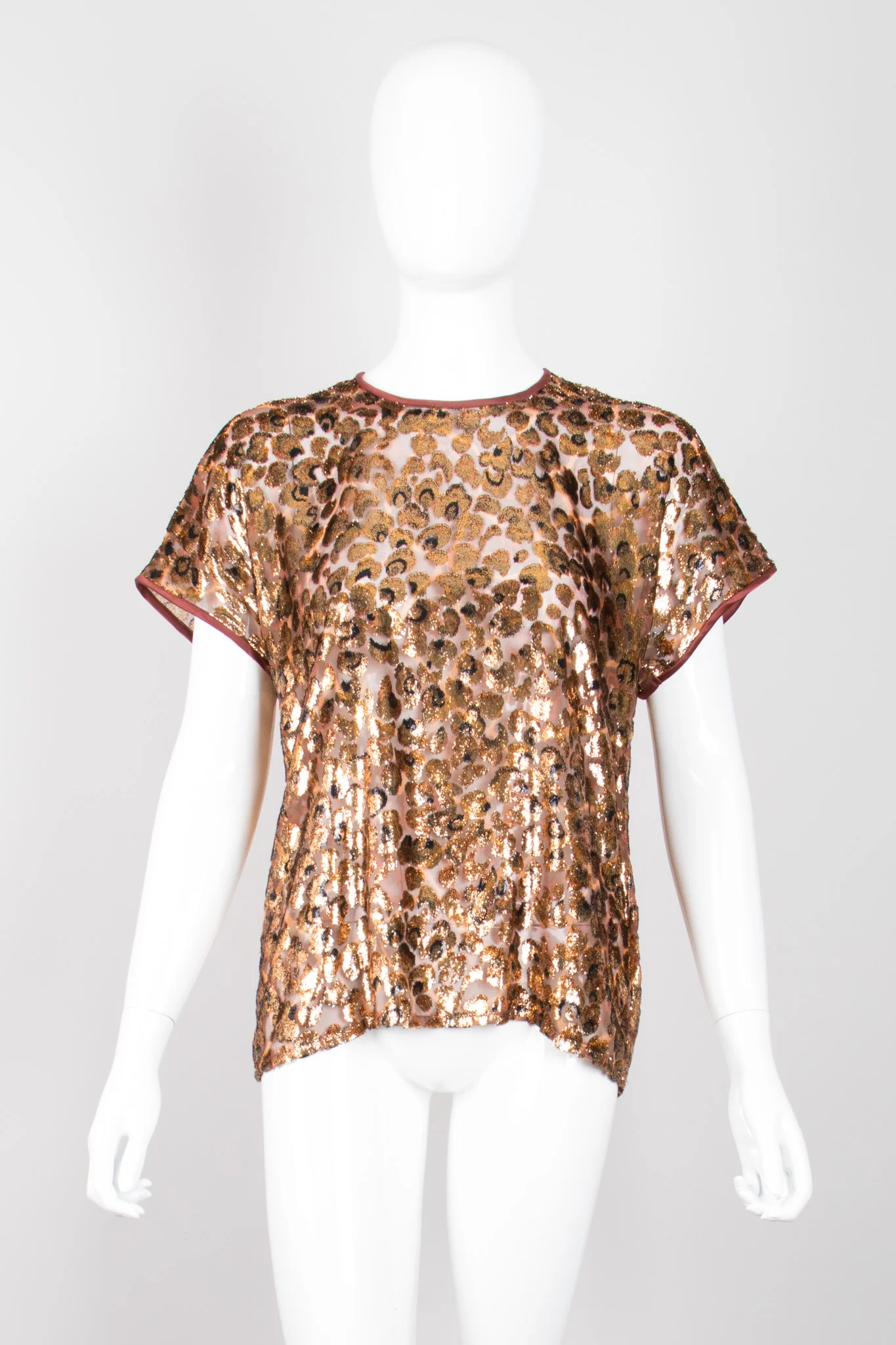 Metallic Velvet Lamé Animal Tee - Image 3