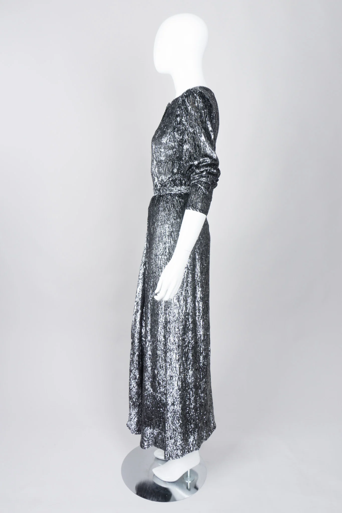 Metallic Velvet Lamé Top and Skirt Set - Image 5
