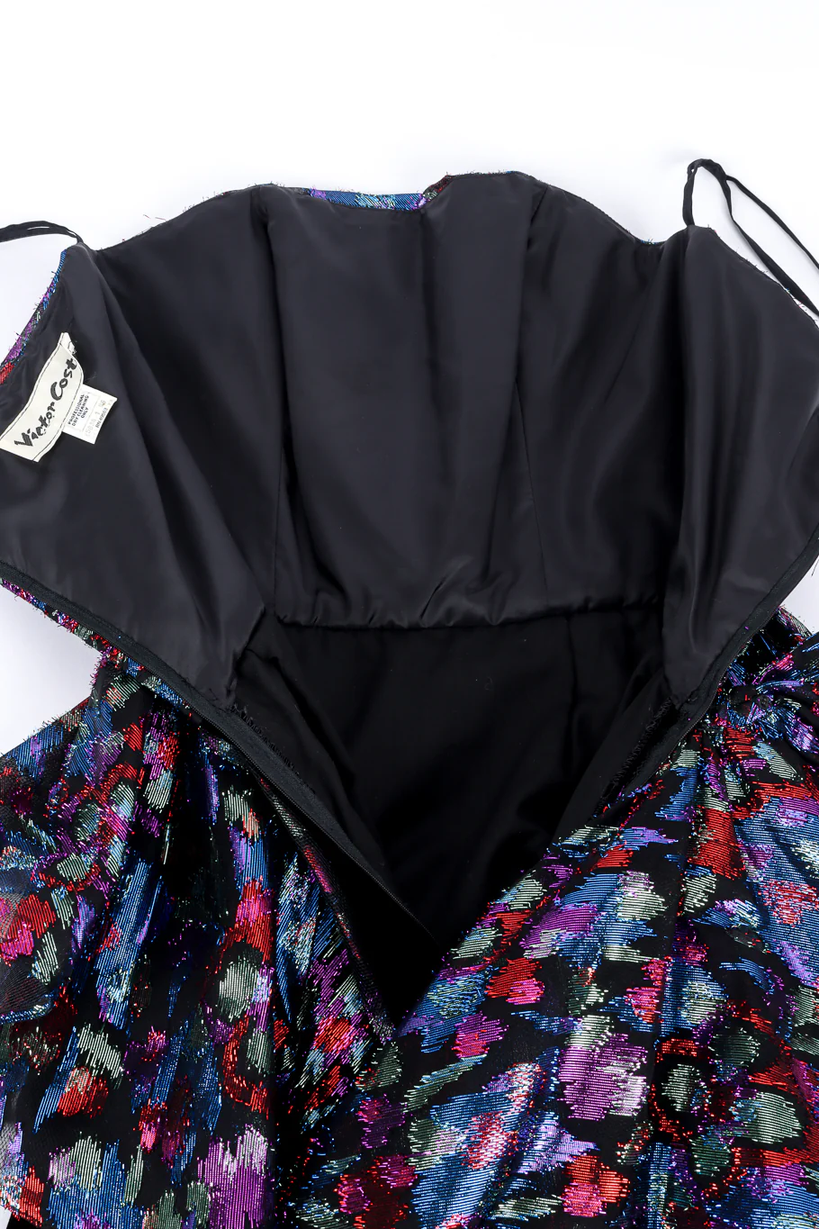 Metallic Velvet Ruffle Dress - Image 6
