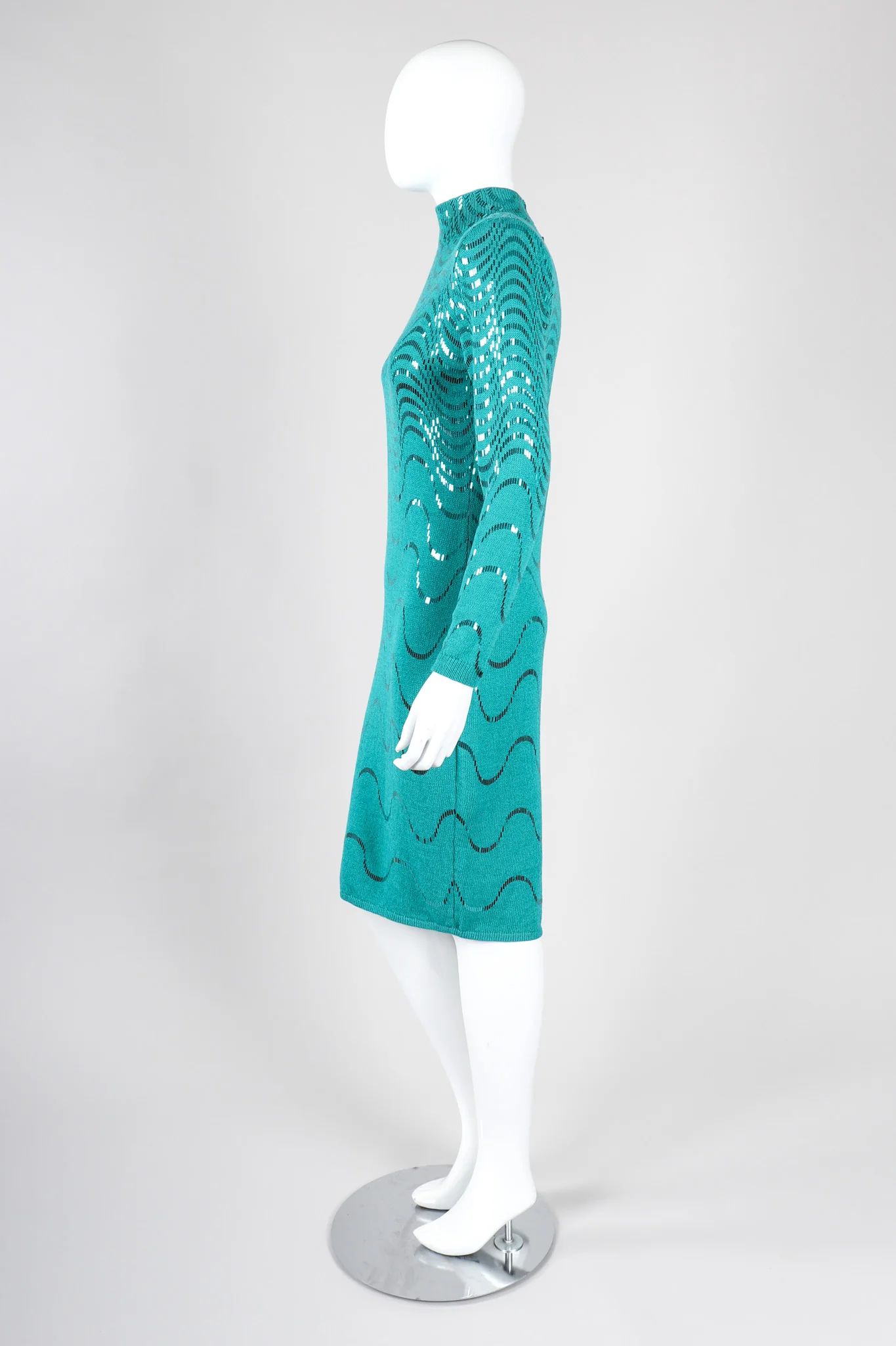 Metallic Waves Knit Dress - Image 3