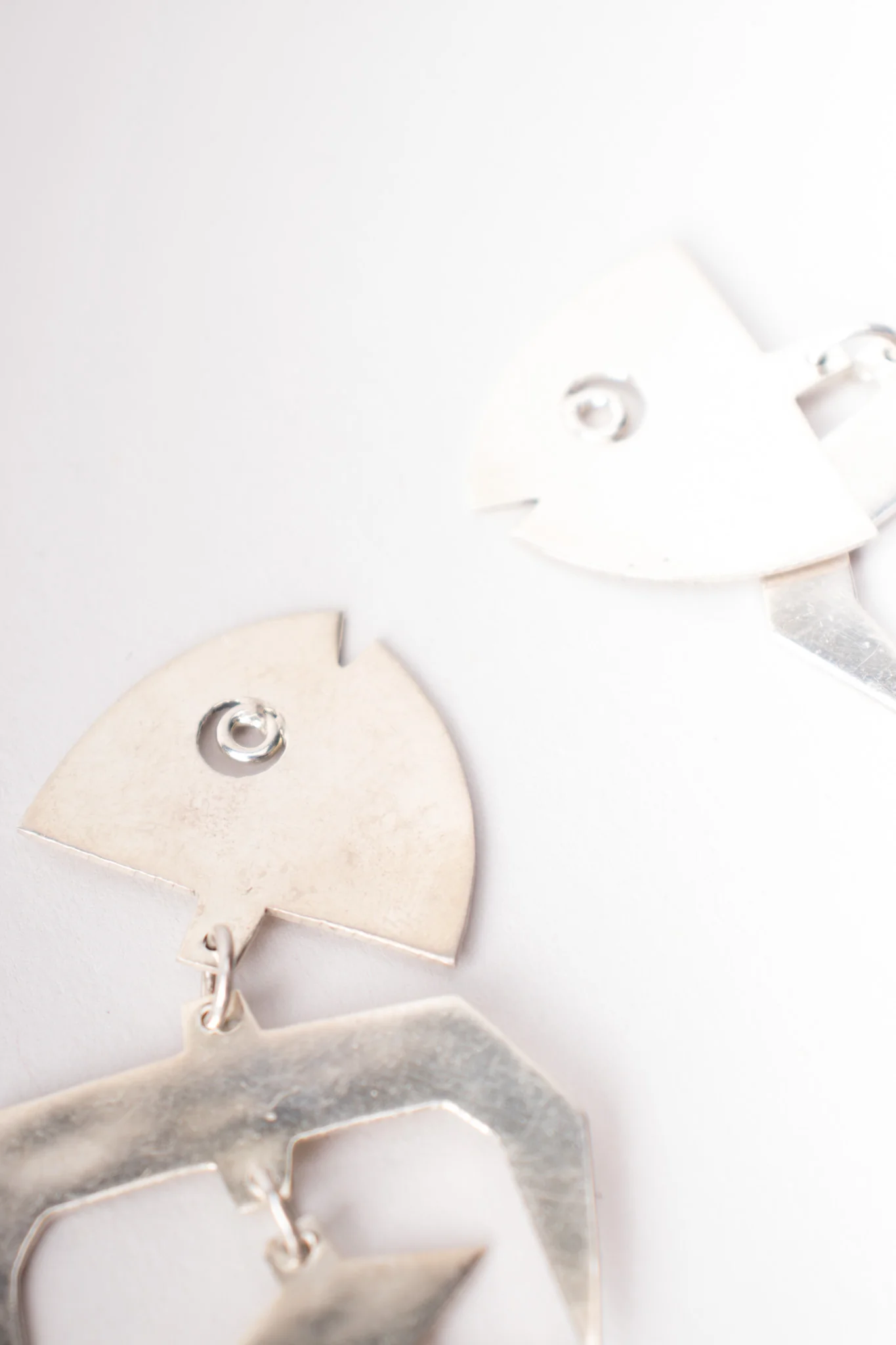 Mexican Silver Fish Bone Earrings - Image 6