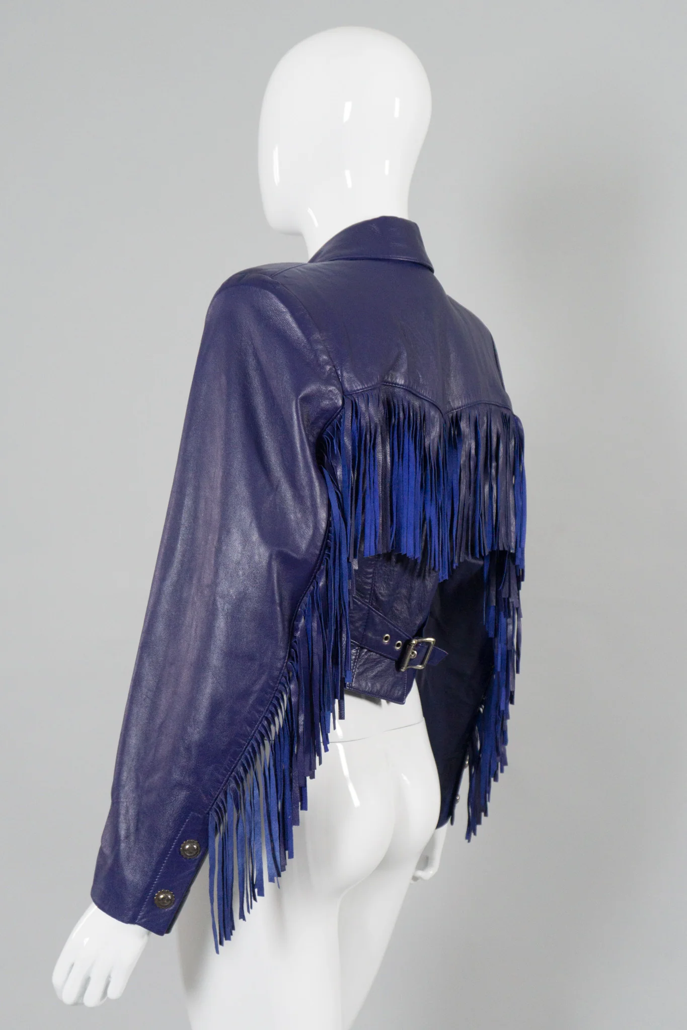 Fringe Leather Jacket - Image 2