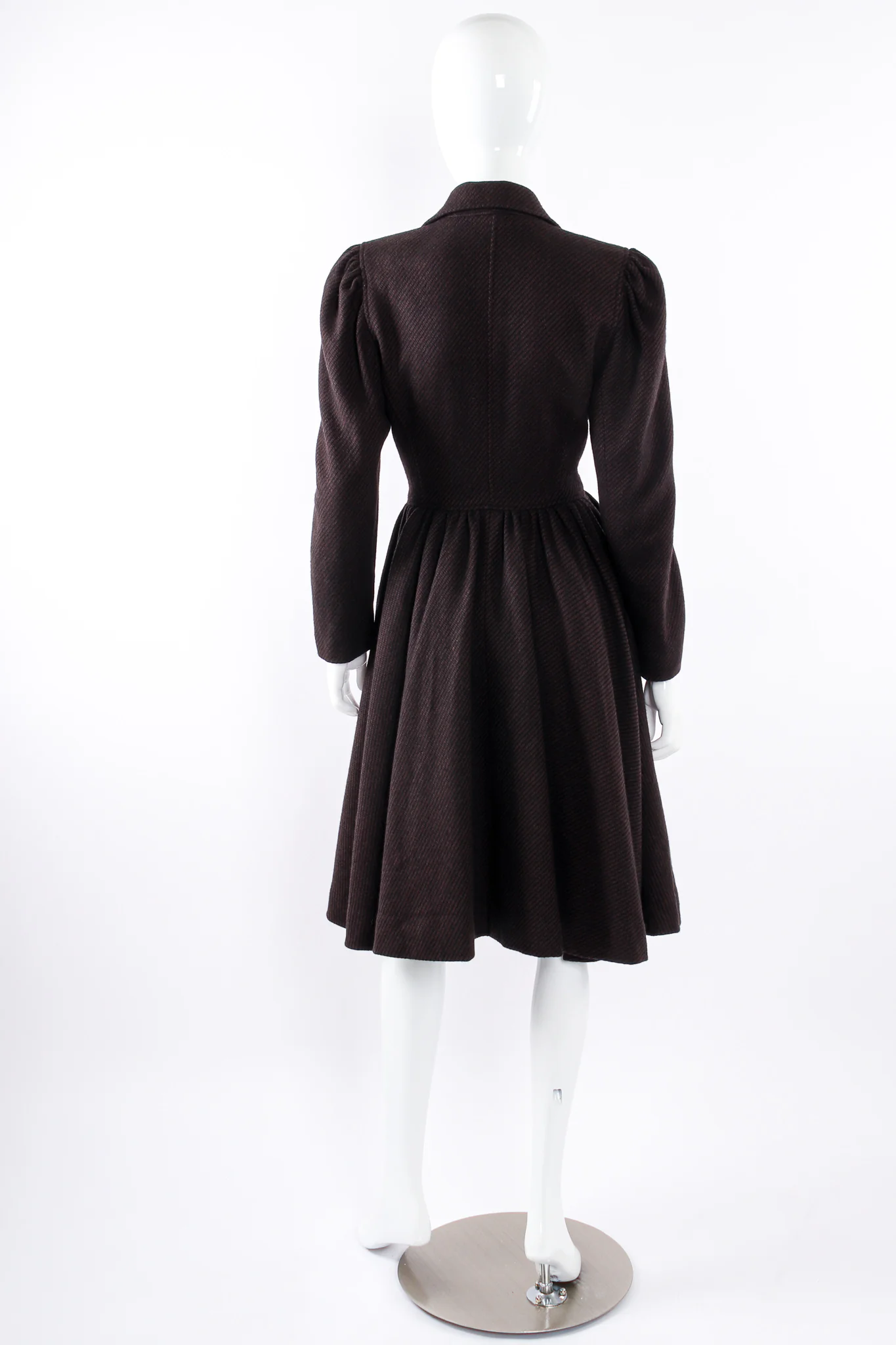 Micro Check Tweed Princess Coat - Image 5