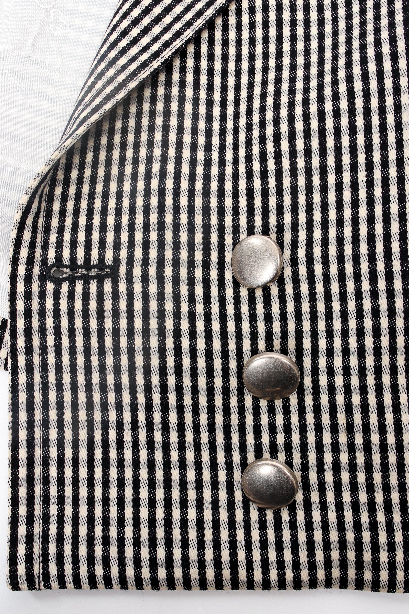 Micro Gingham Cropped Jacket - Image 6