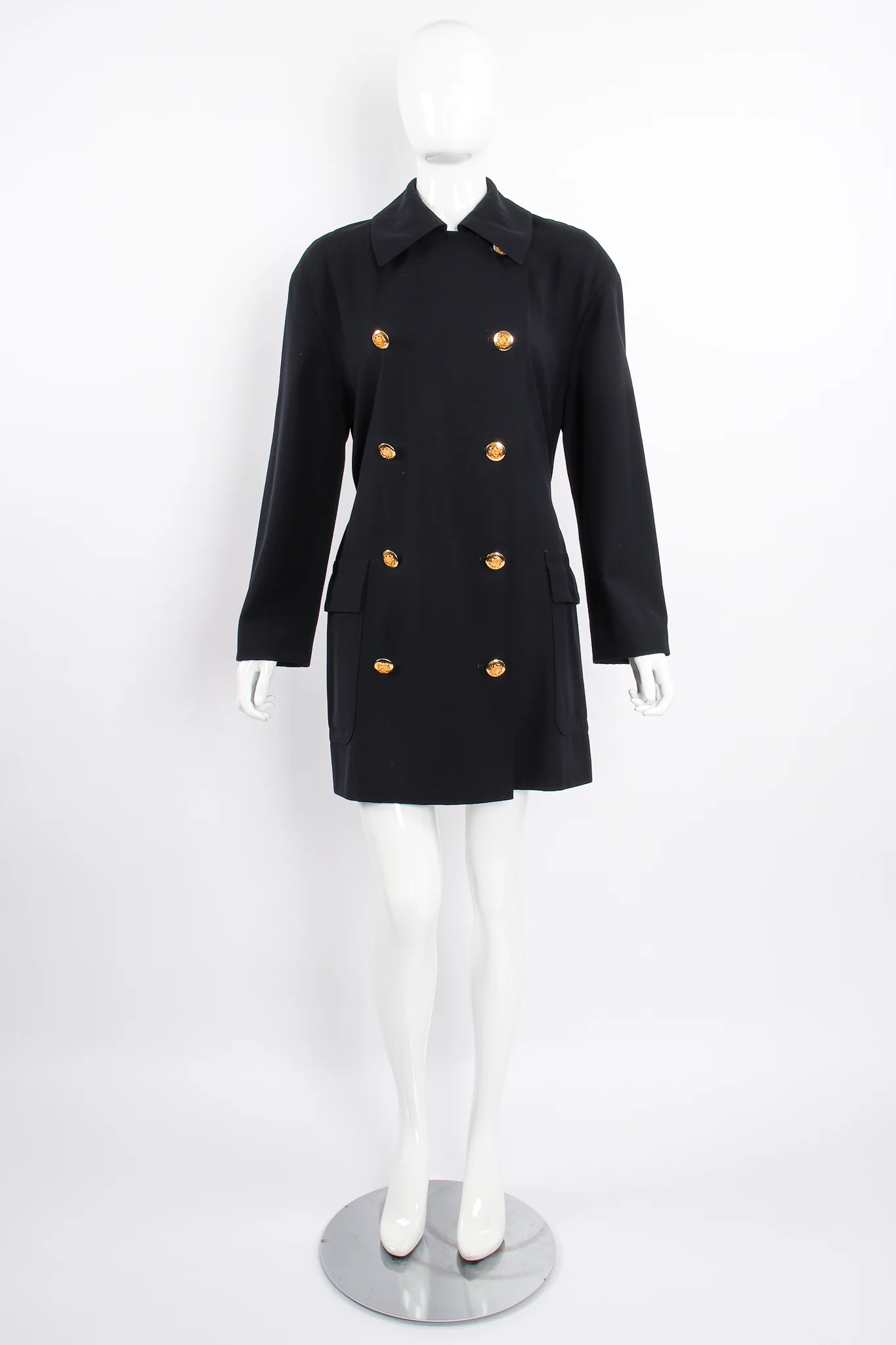 Midnight Belted Twill Trench - Image 9
