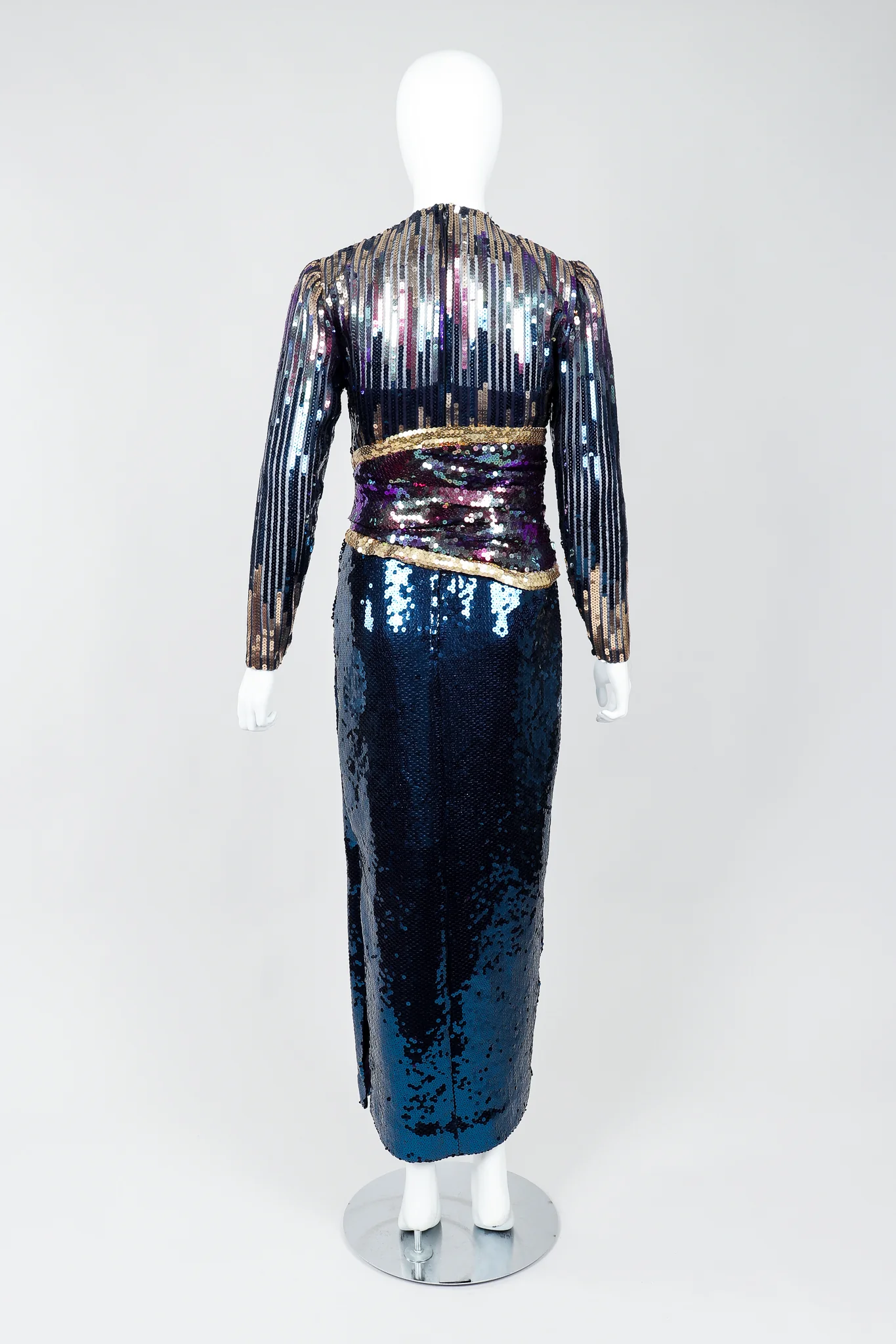 Midnight Sequined Column Gown - Image 5