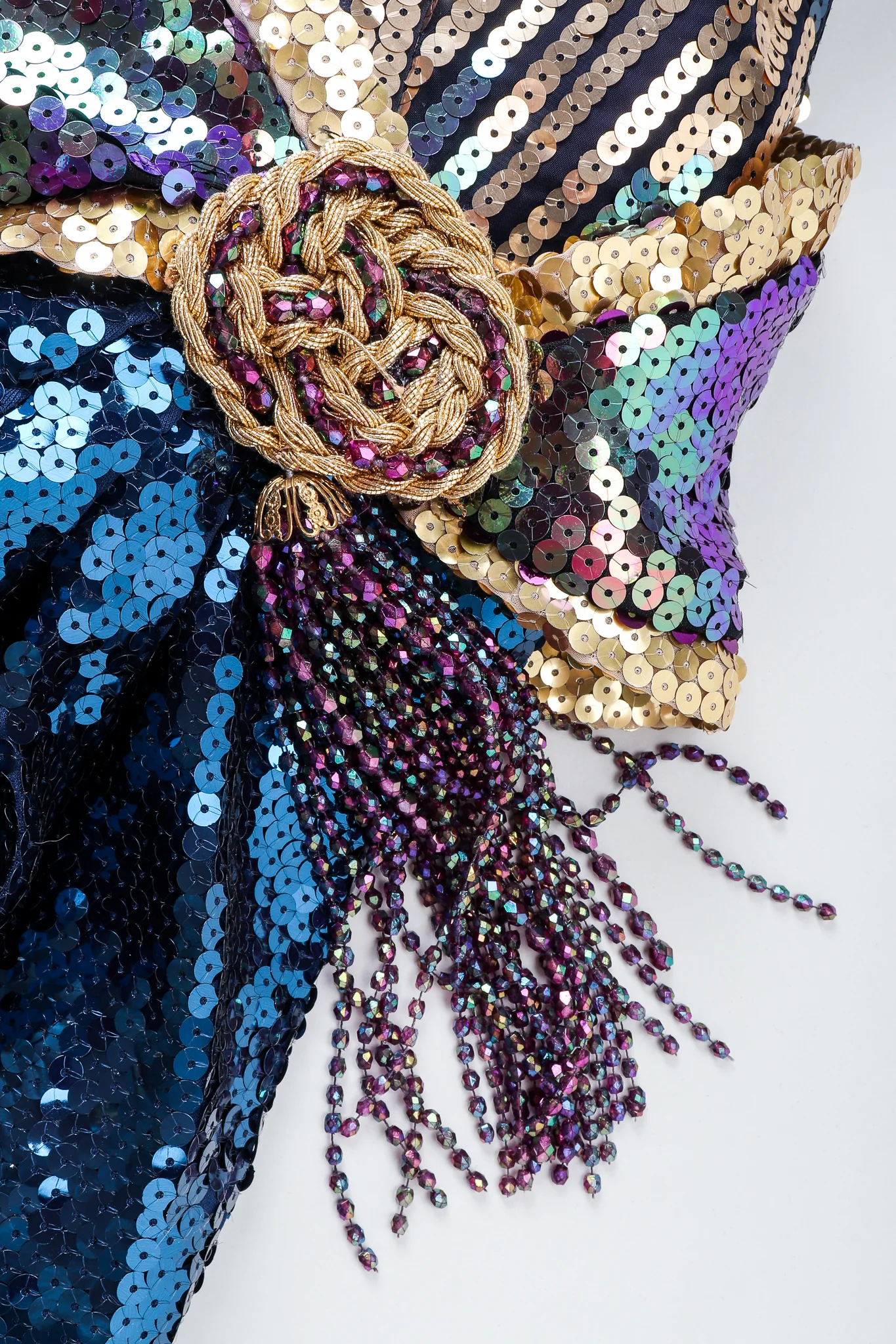 Midnight Sequined Column Gown - Image 8