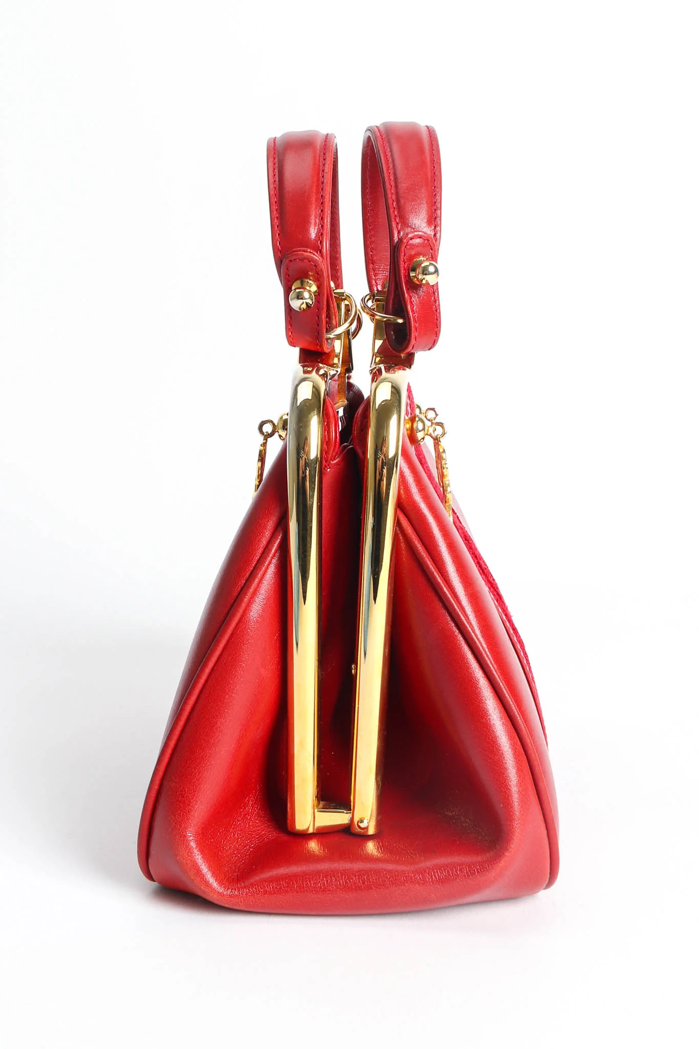 Mini Caravel Leather Frame Bag - Image 4