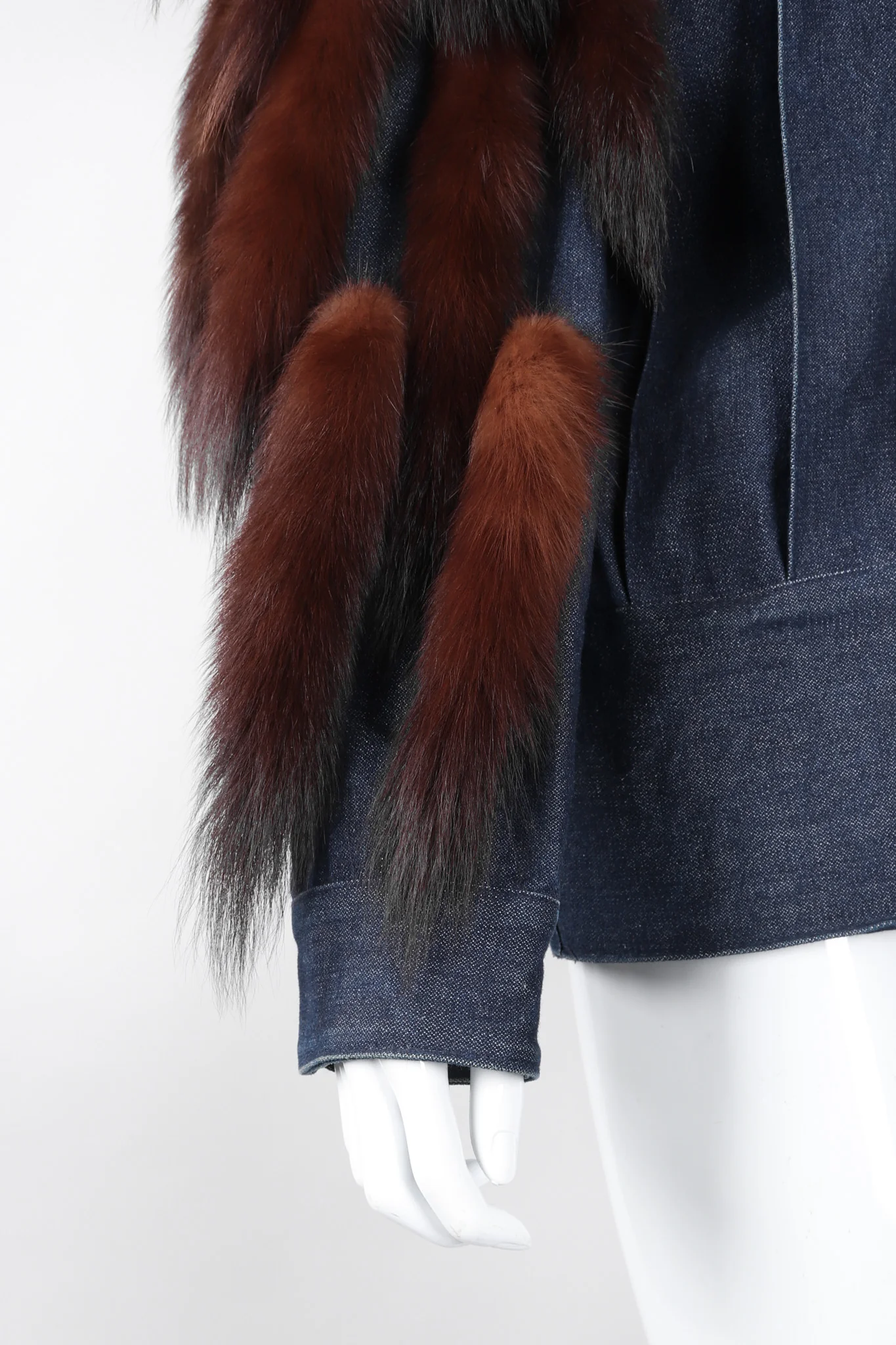 Mink Denim Bomber - Image 10