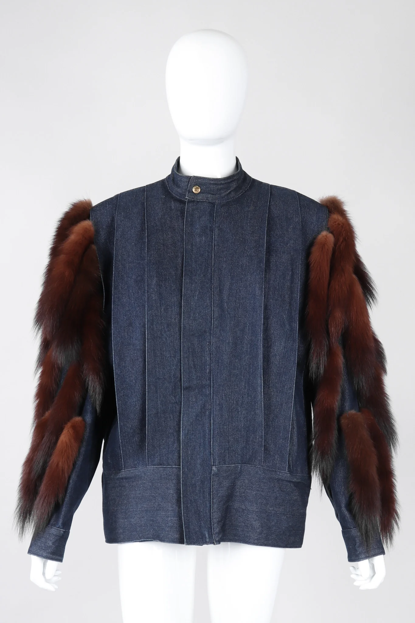 Mink Denim Bomber - Image 3