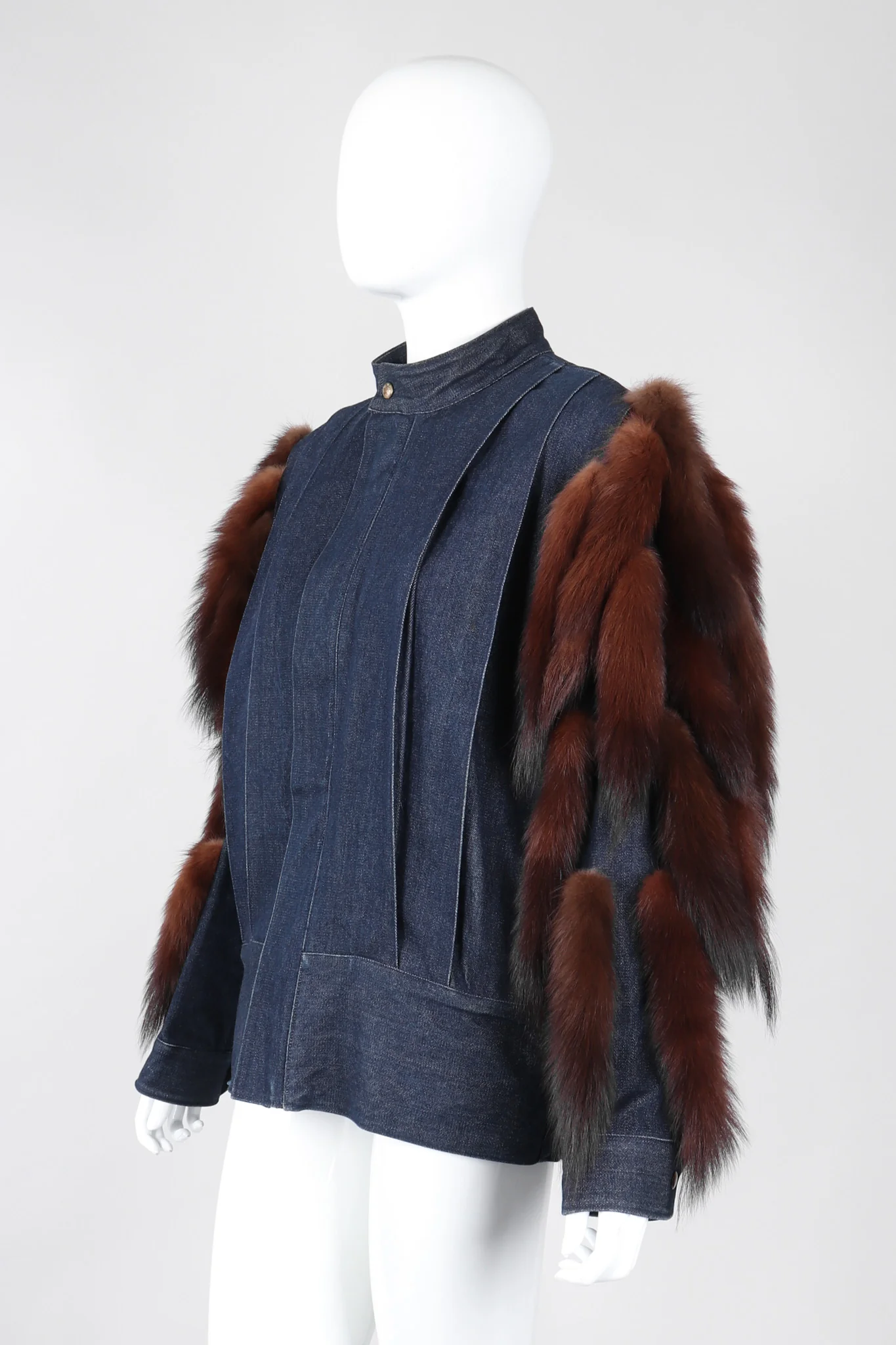 Mink Denim Bomber - Image 4