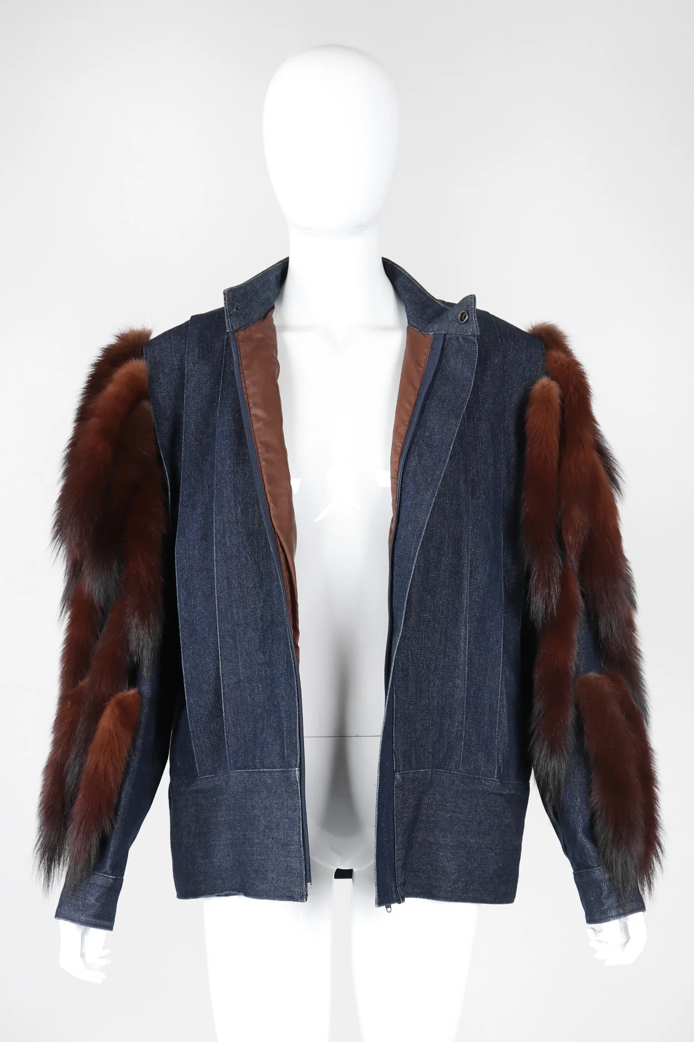 Mink Denim Bomber - Image 8