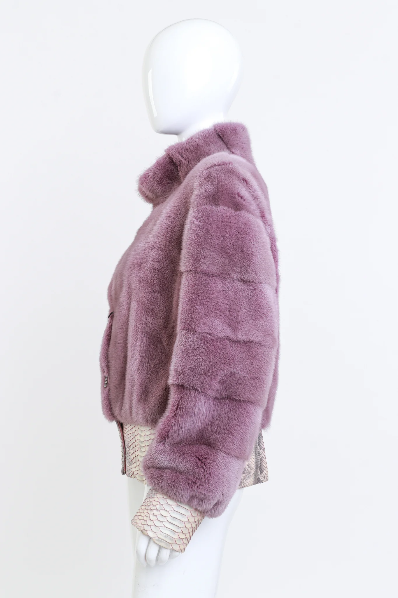 Mink Python Trim Jacket - Image 2
