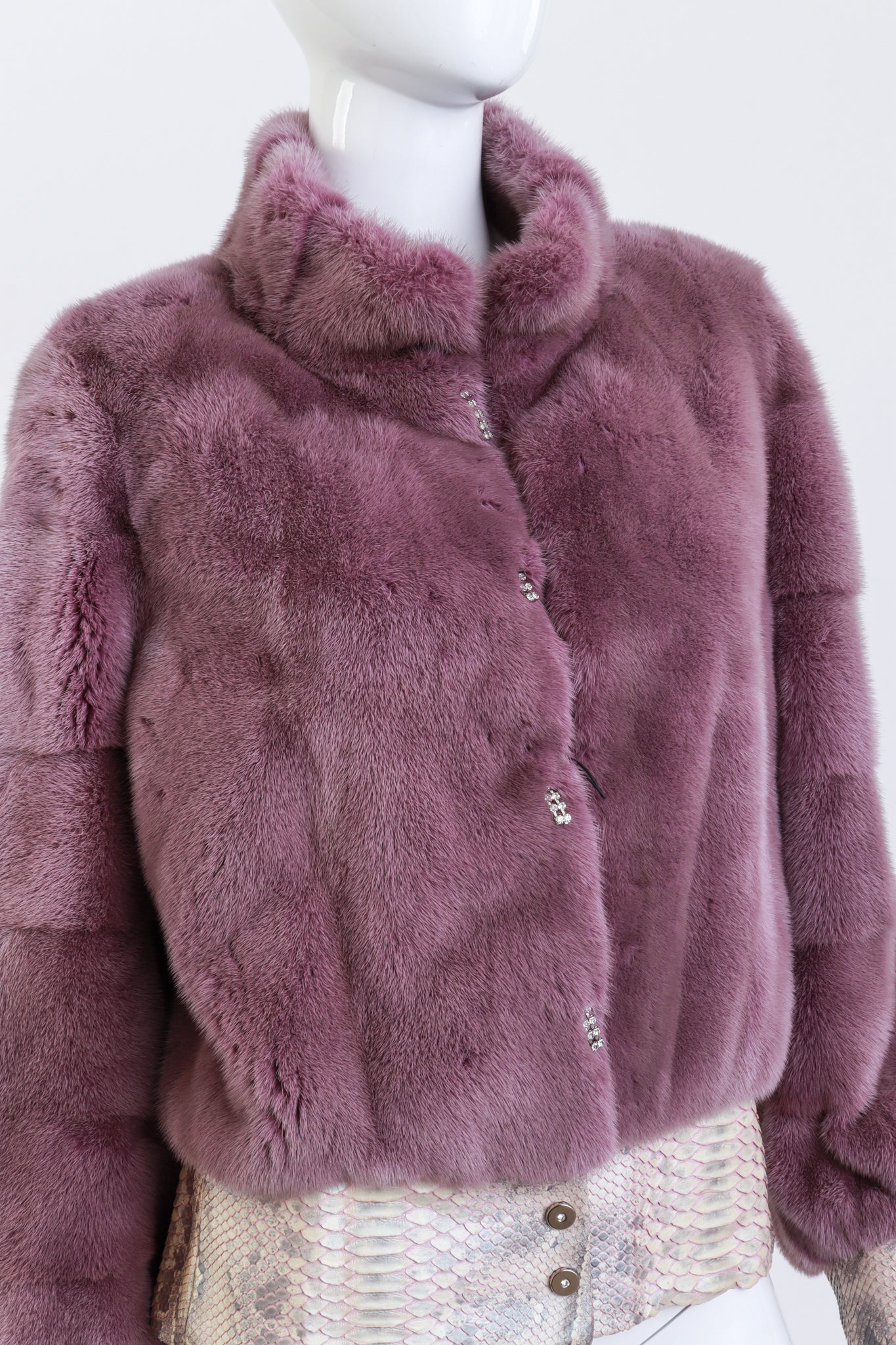 Mink Python Trim Jacket - Image 4