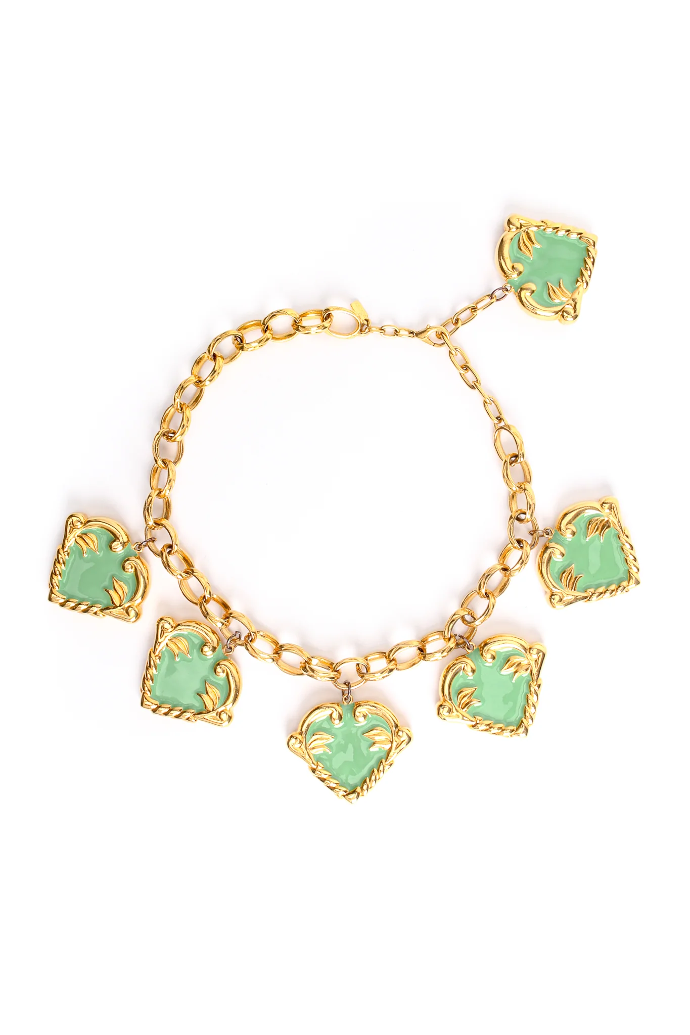 Mint Hearts Charm Necklace - Image 4