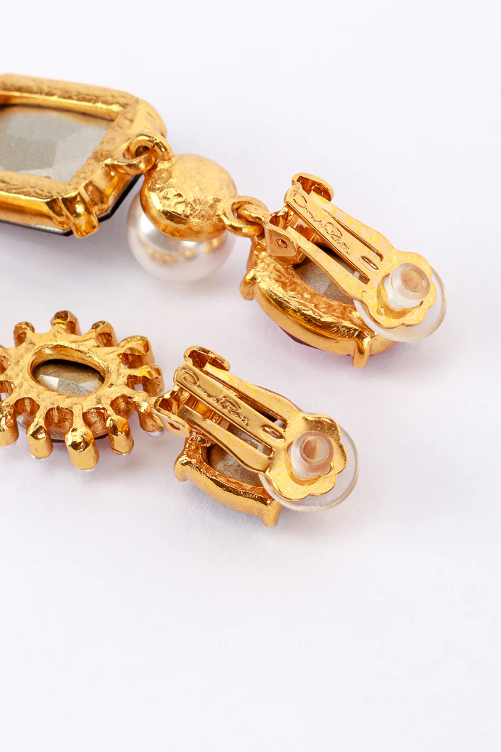Mismatched Reds Crystal Drop Earrings - Image 5
