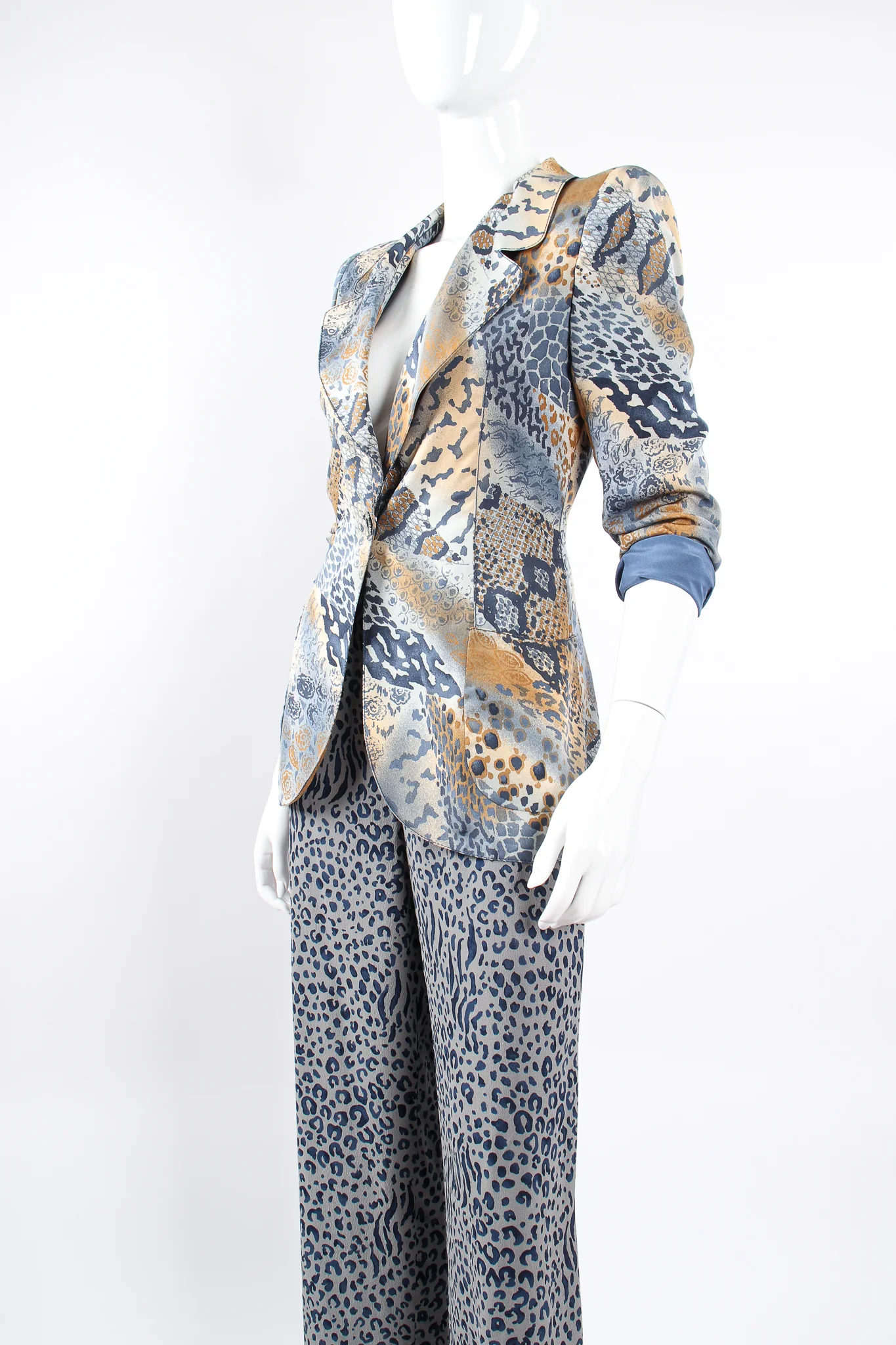 Mixed Animal Print Jacket & Pant Set - Image 3