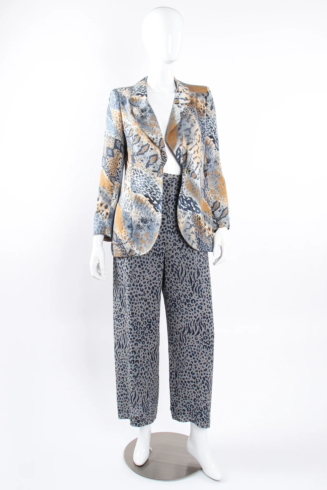 Mixed Animal Print Jacket & Pant Set - Image 8
