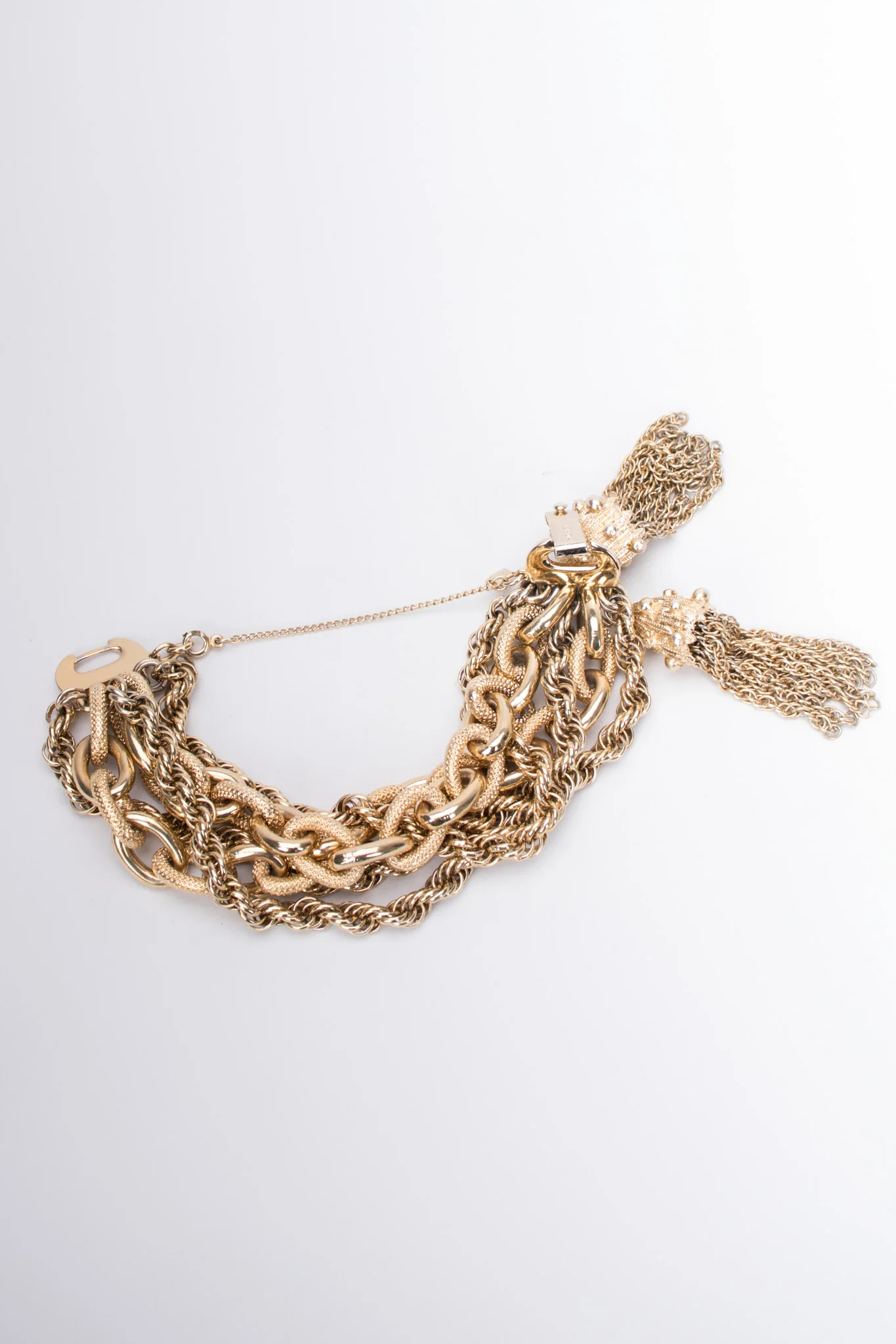 Mixed Chain Tassel Bracelet - Image 4
