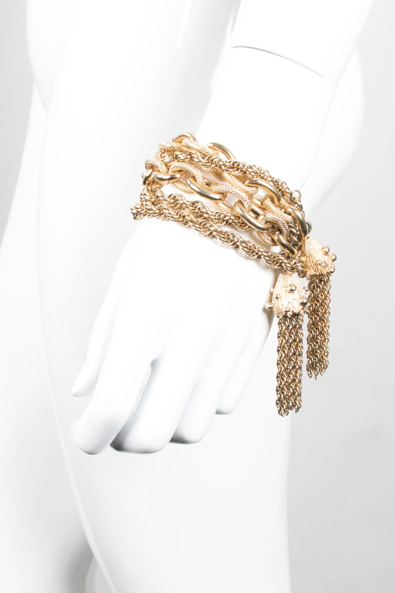 Mixed Chain Tassel Bracelet - Image 5
