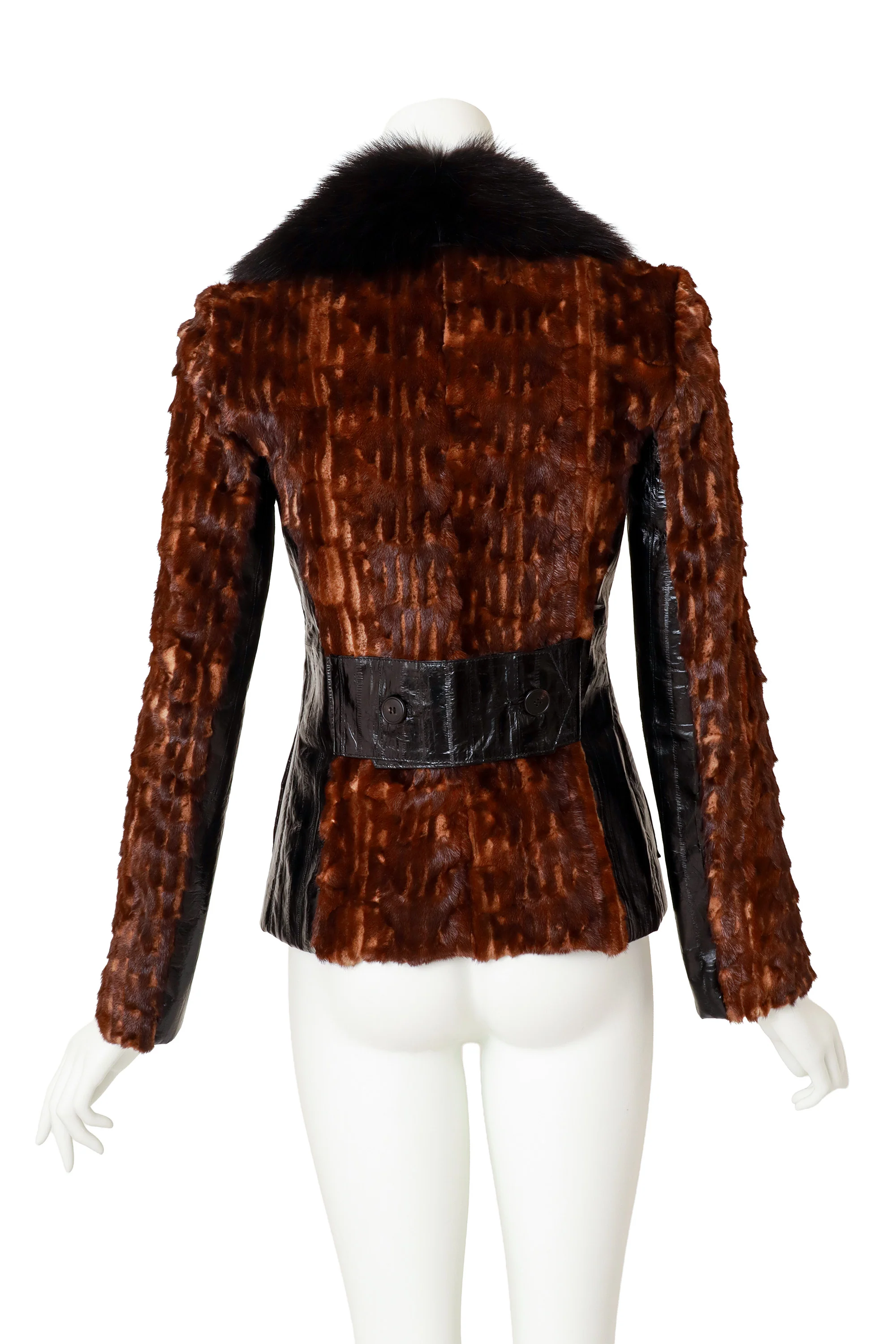 Mink Fur & Eel Tailored Jacket - Image 4