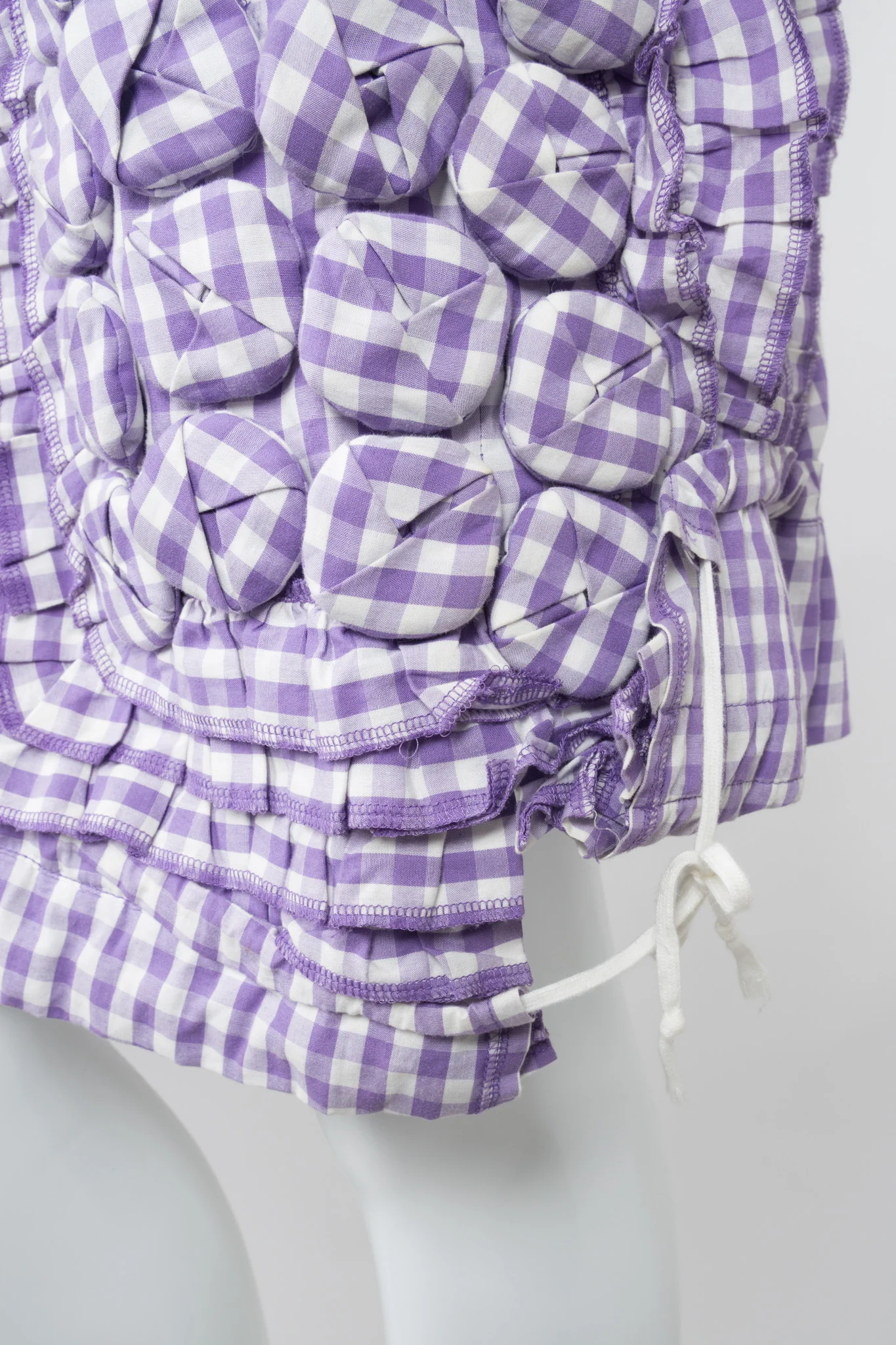 Mixed Media Gingham Skirt - Image 14