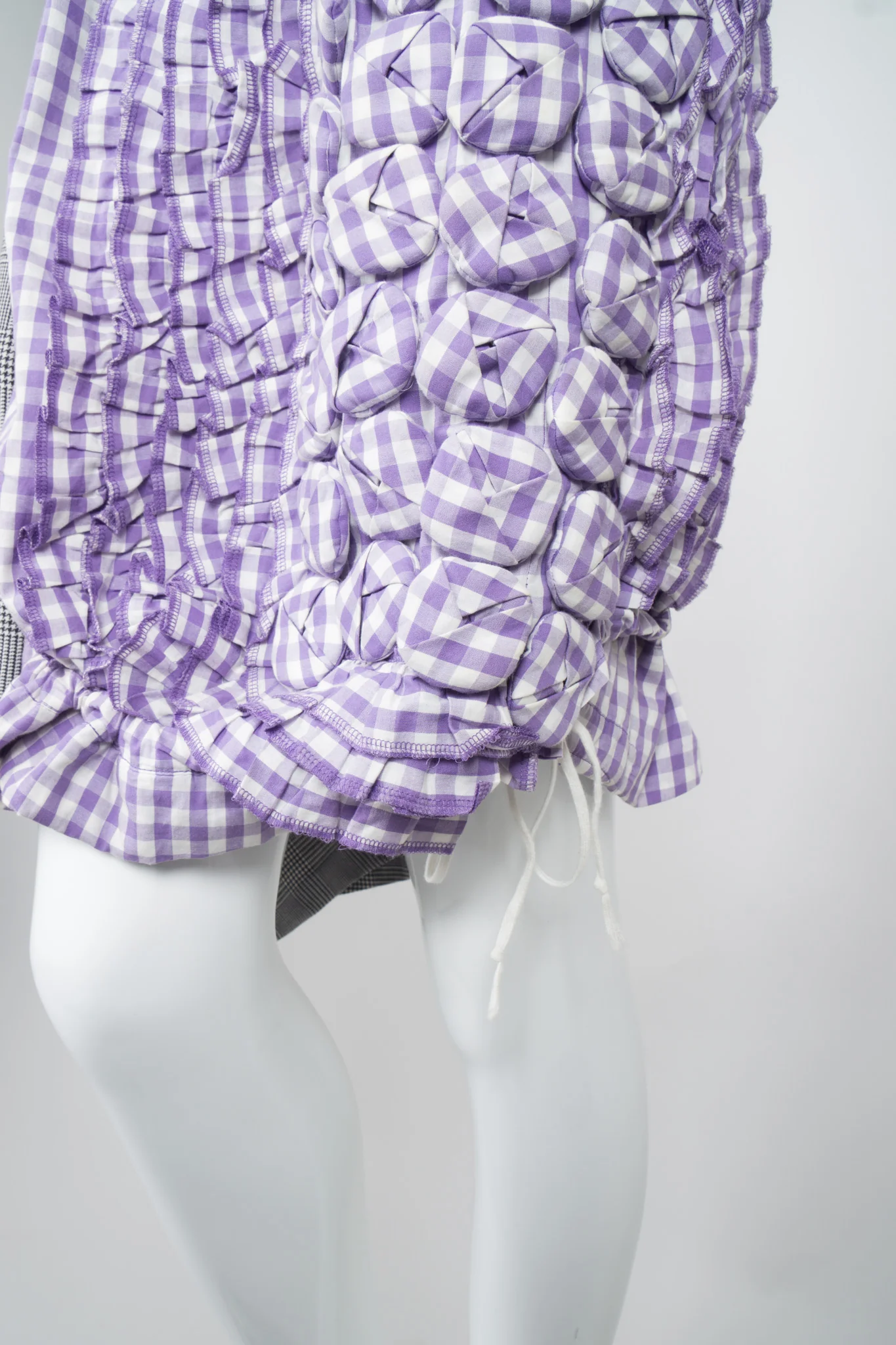 Mixed Media Gingham Skirt - Image 15