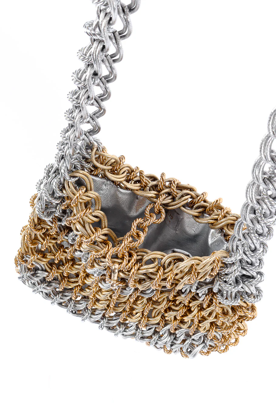 Mixed Metal Chainlink Shoulder Bag - Image 6