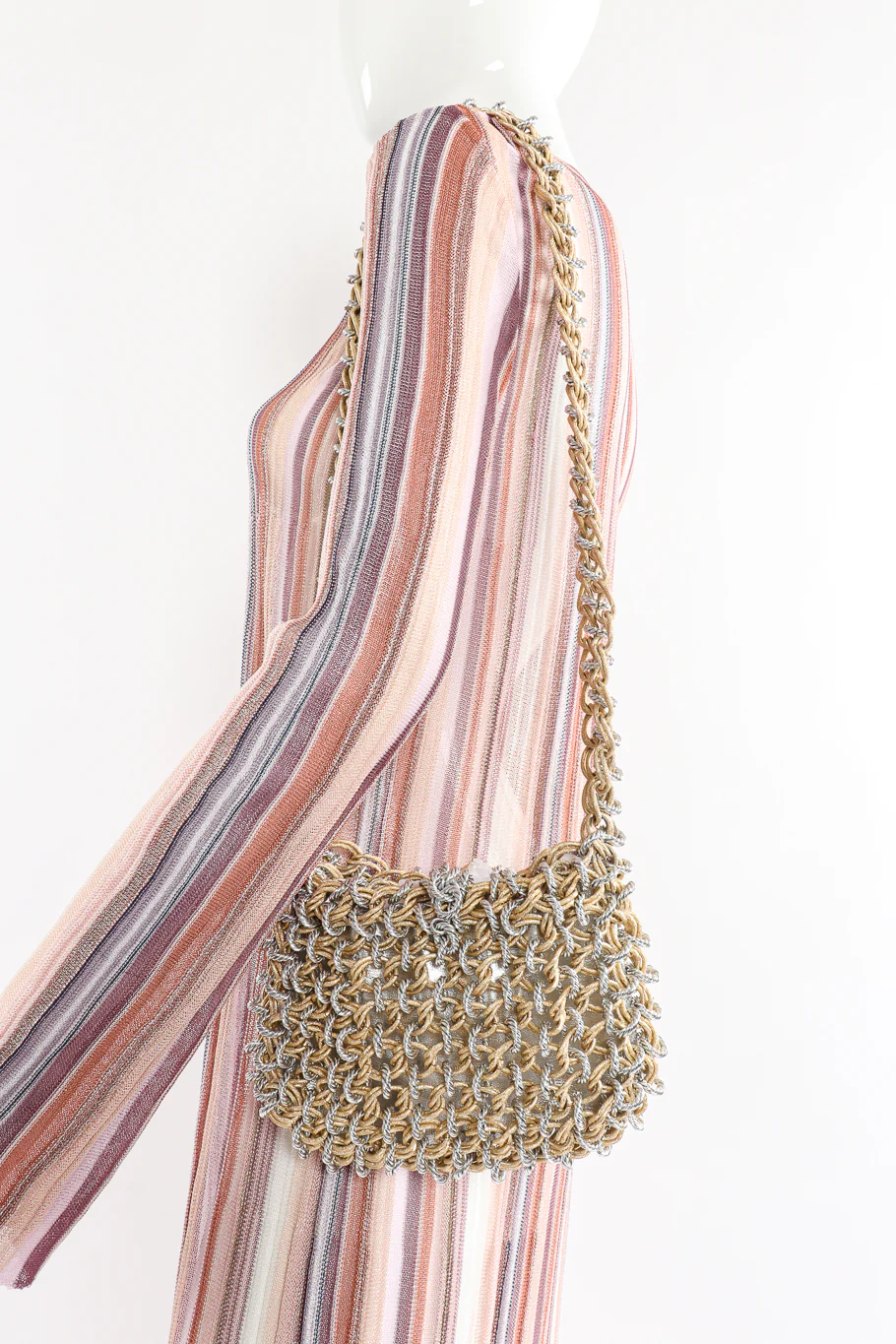Mixed Metal Chainmail Shoulder Bag - Image 2