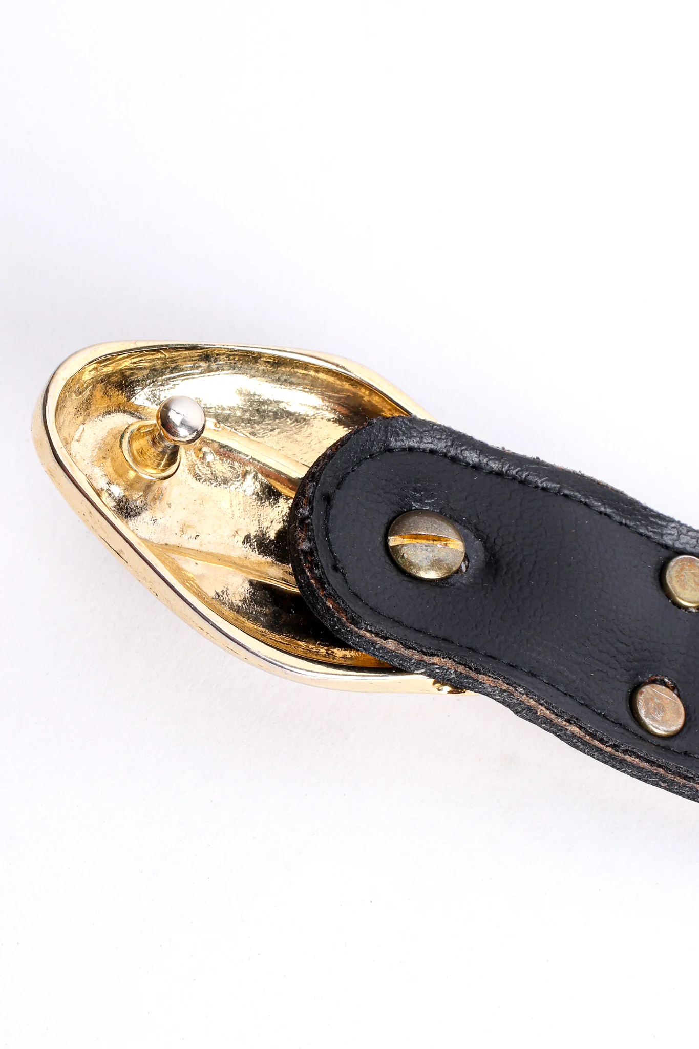 Mixed Metal Leather Snake Belt - Image 8