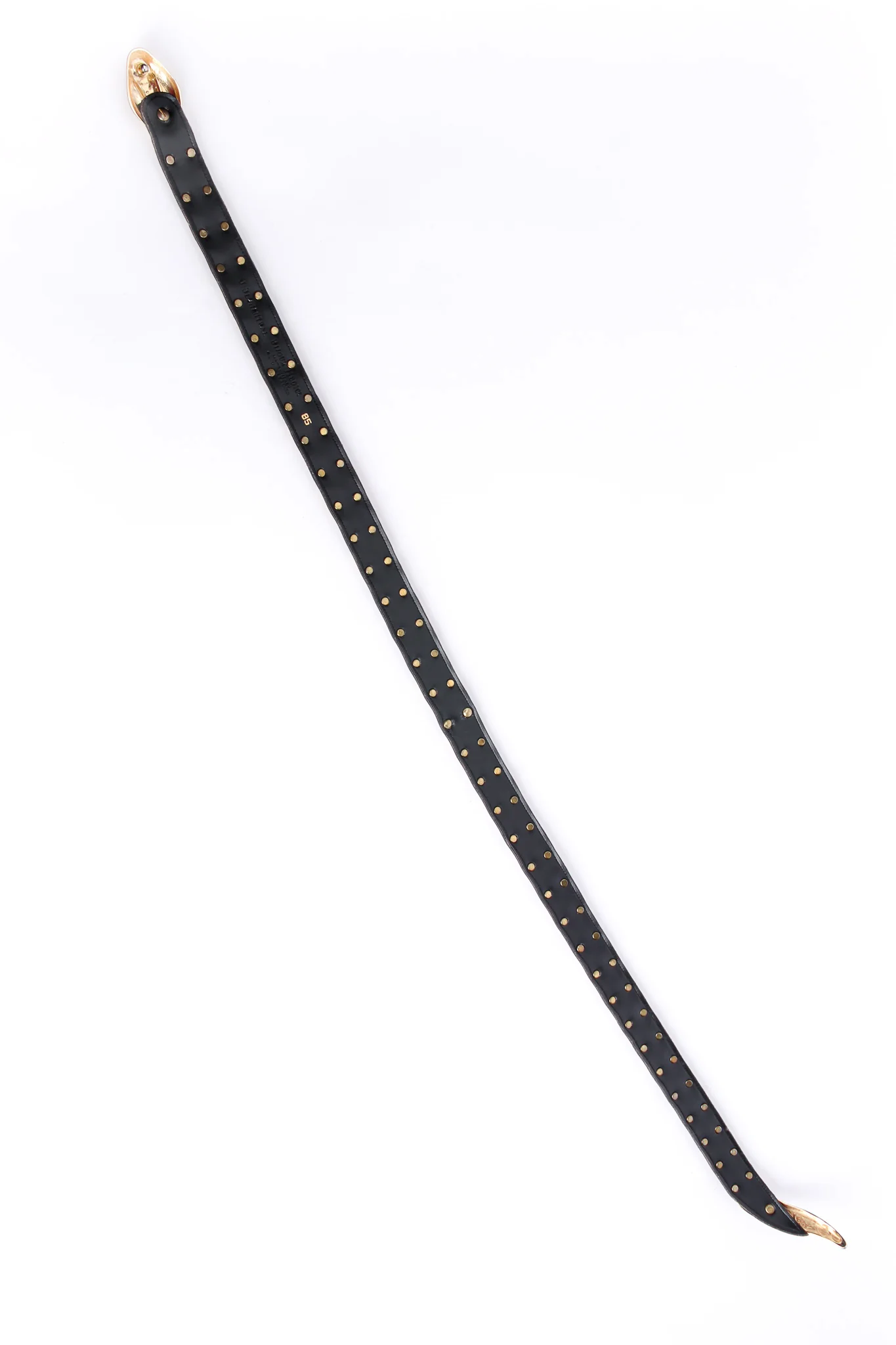 Mixed Metal Leather Snake Belt - Image 9