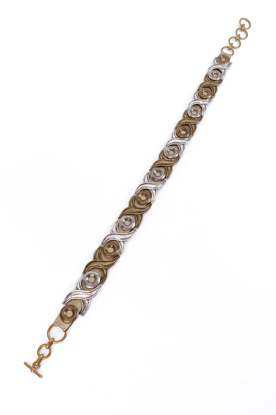 Mixed Metal Leather X Belt - Image 4