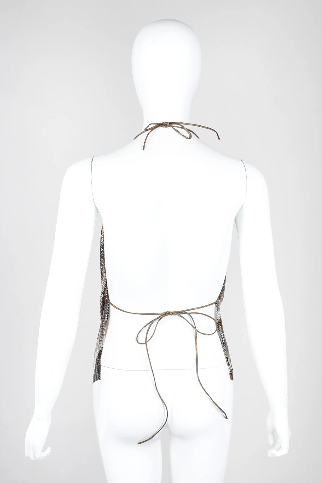 Mixed Metal Mesh Halter Top - Image 7