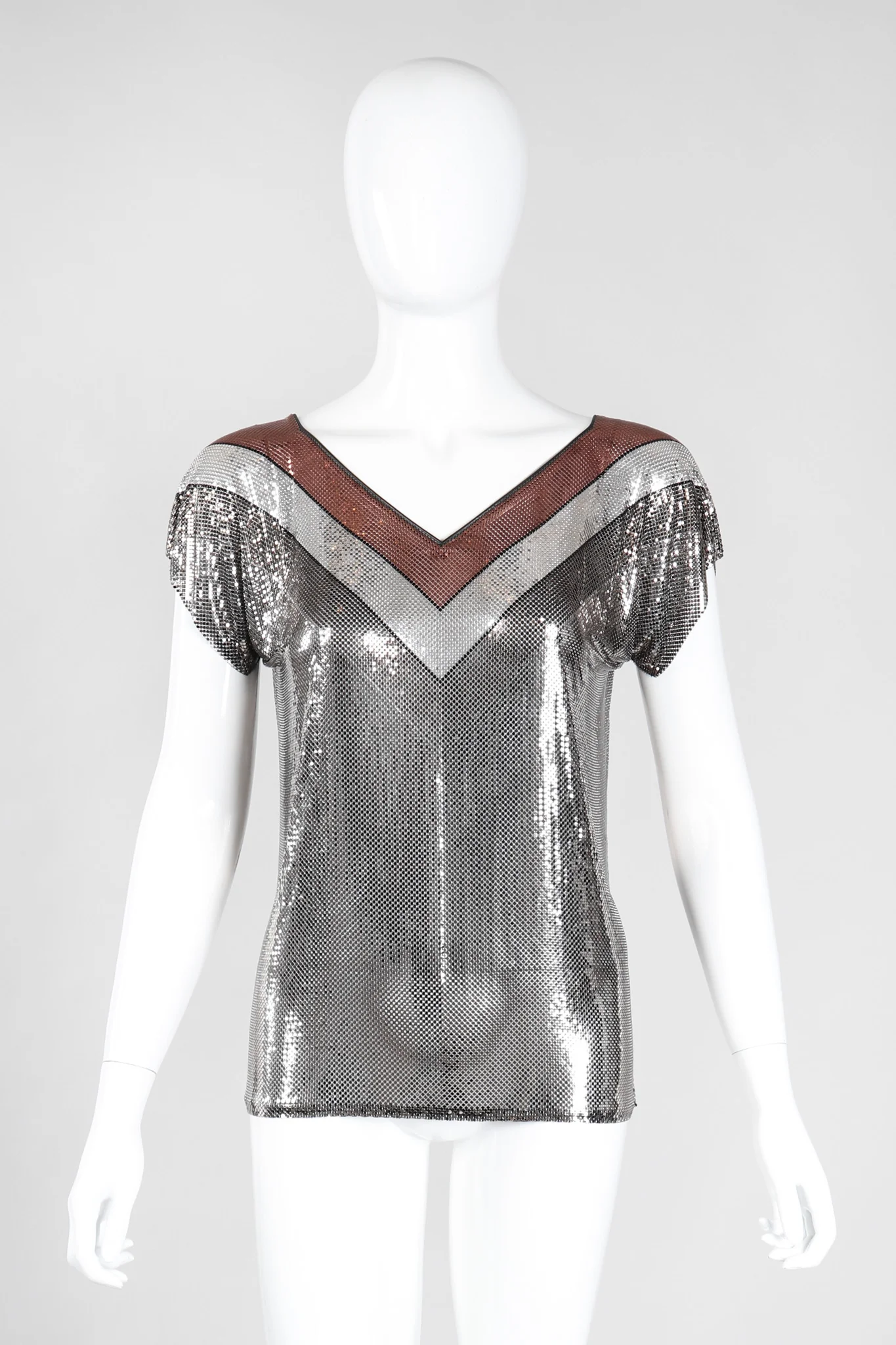 Mixed Metal Mesh Tee - Image 3