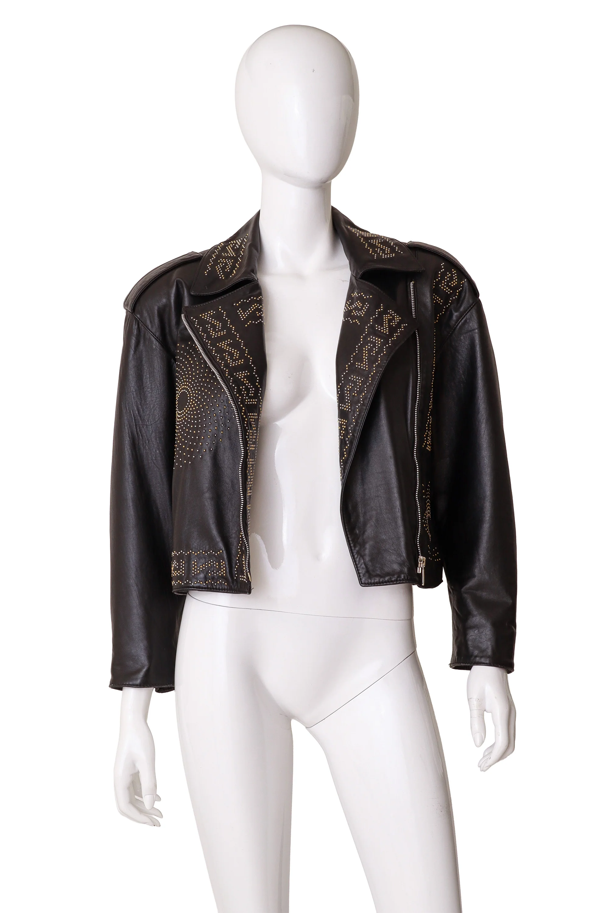 Mixed Metal Stud Moto Jacket - Image 3