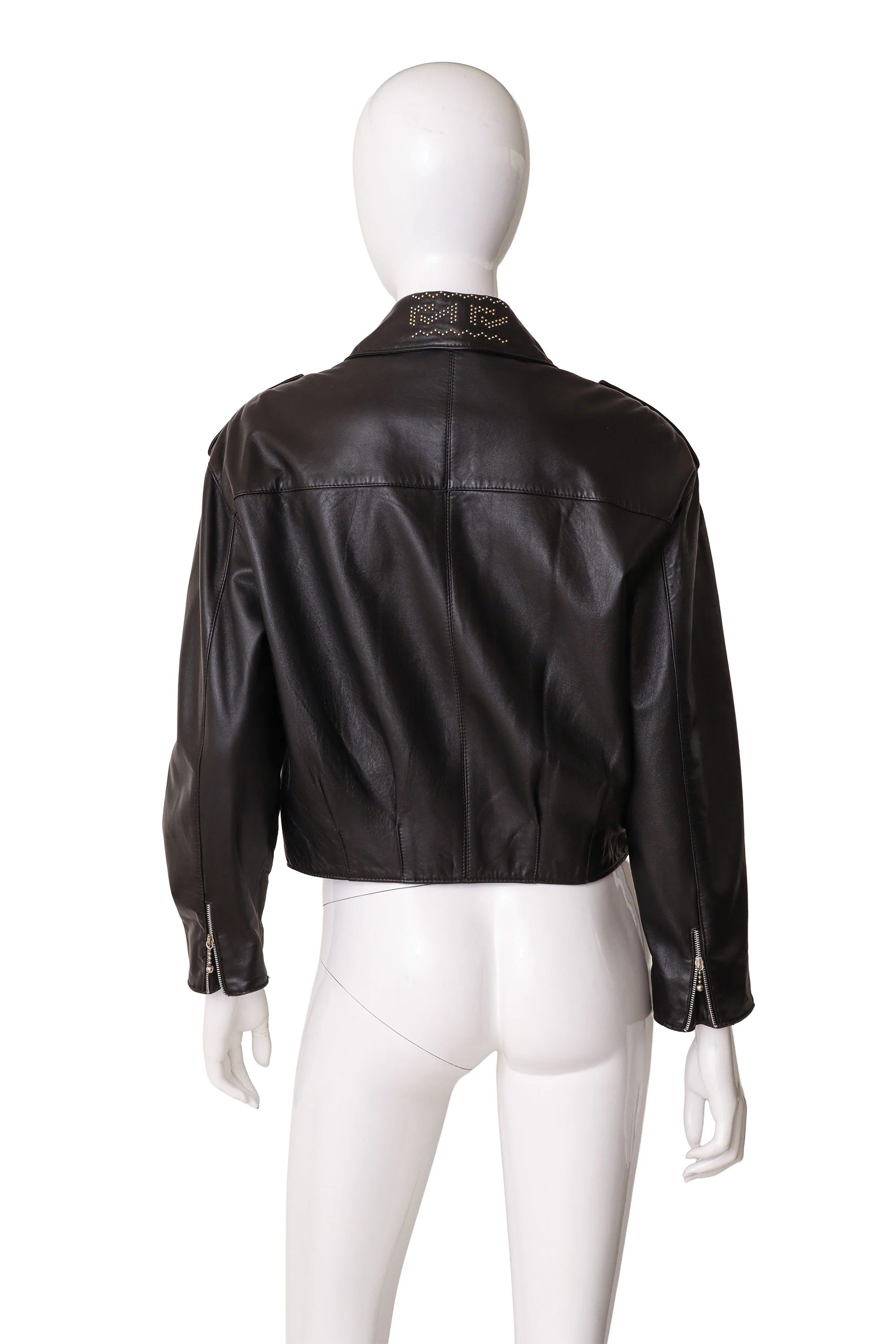 Mixed Metal Stud Moto Jacket - Image 5