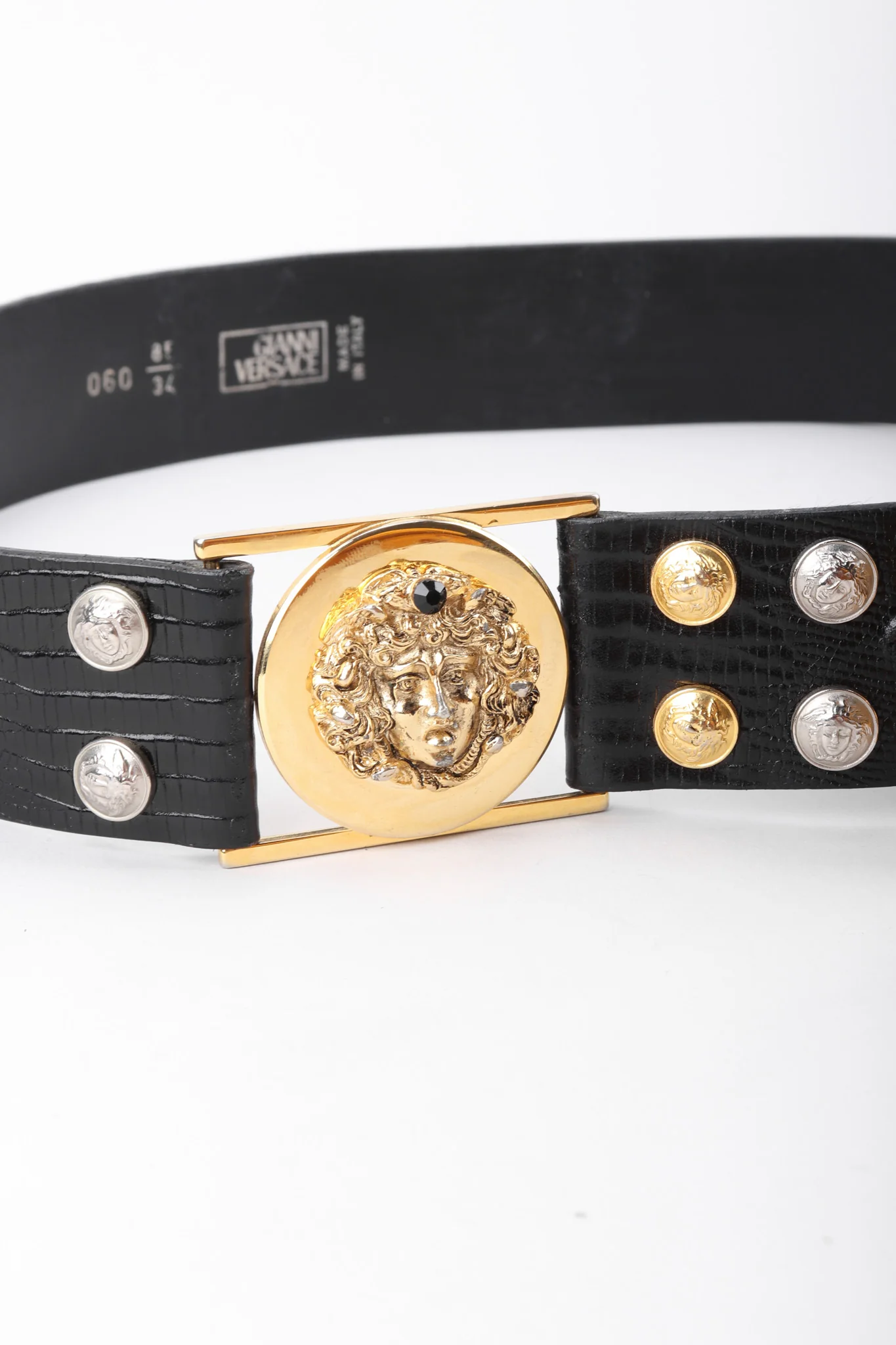 Mixed Metal Studded Medusa Belt - Image 10
