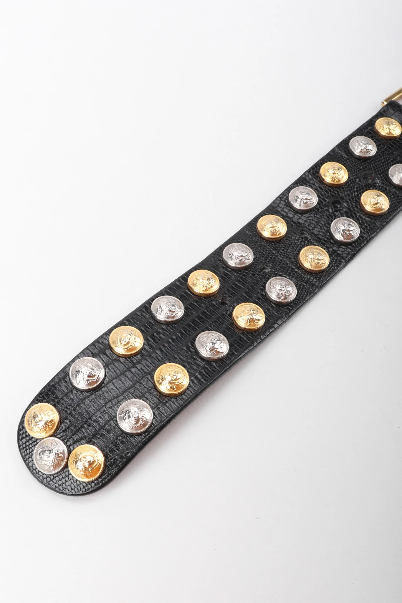 Mixed Metal Studded Medusa Belt - Image 13