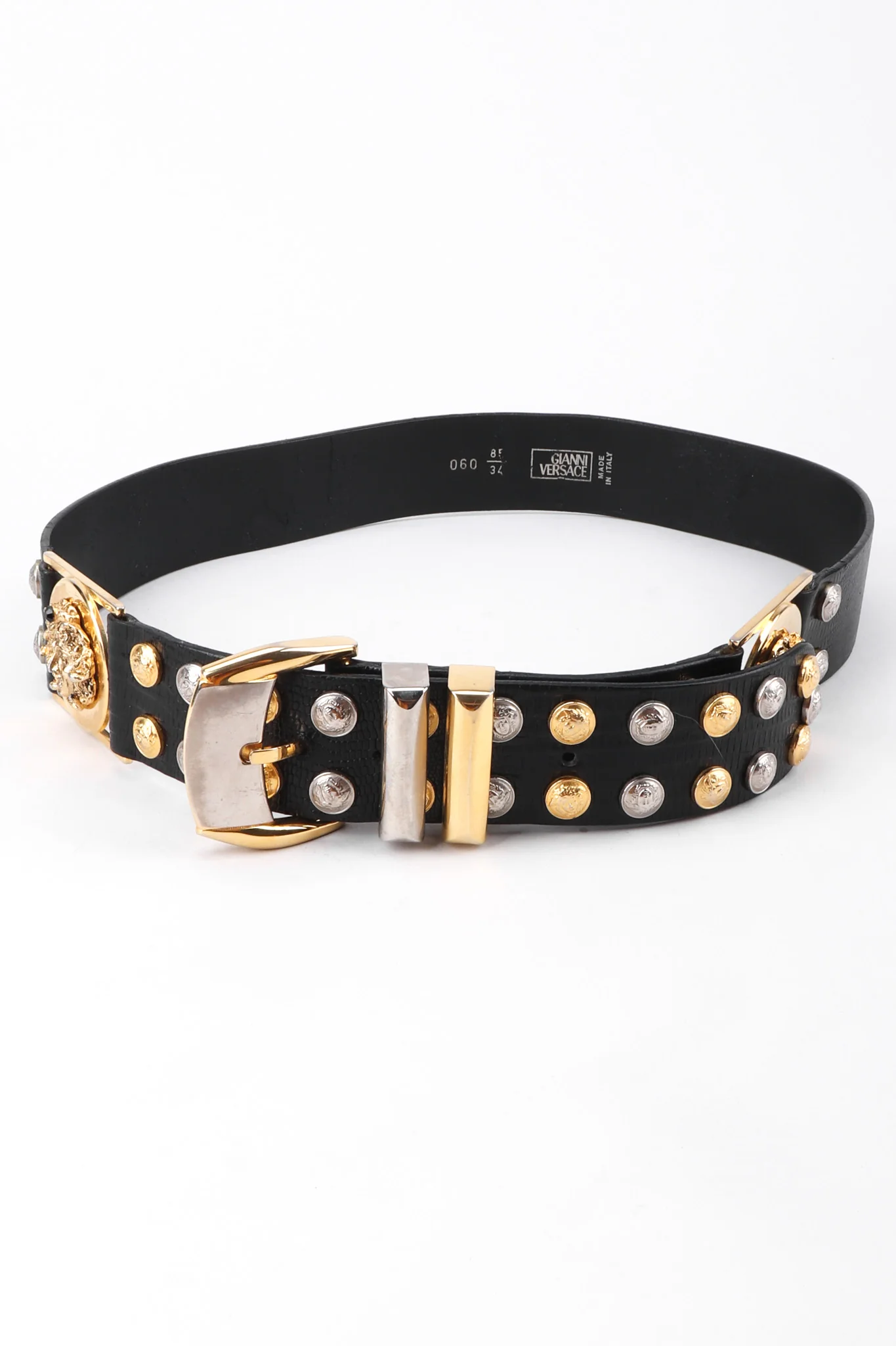 Mixed Metal Studded Medusa Belt - Image 2