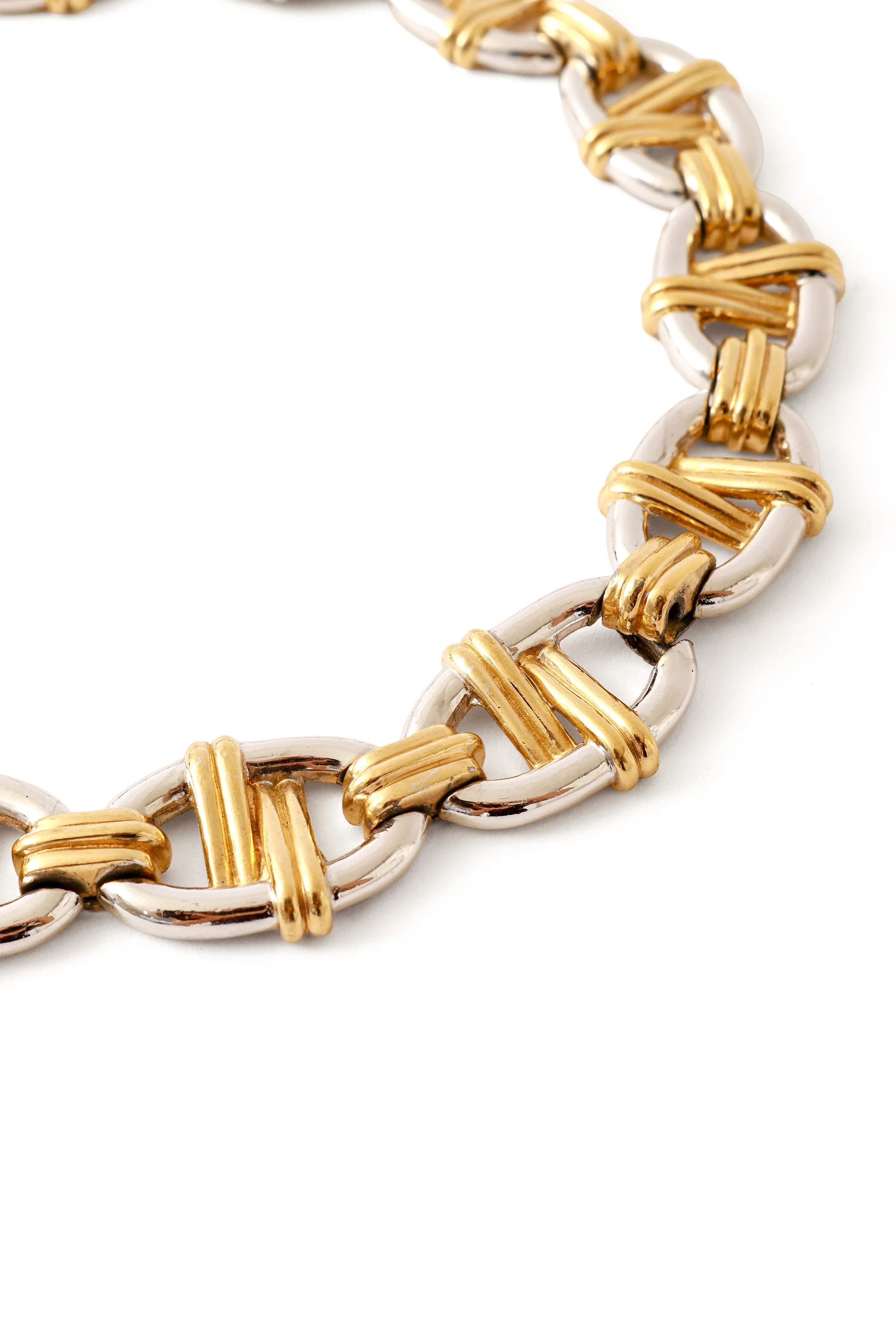 Mixed Metal Wrap Link Necklace - Image 3