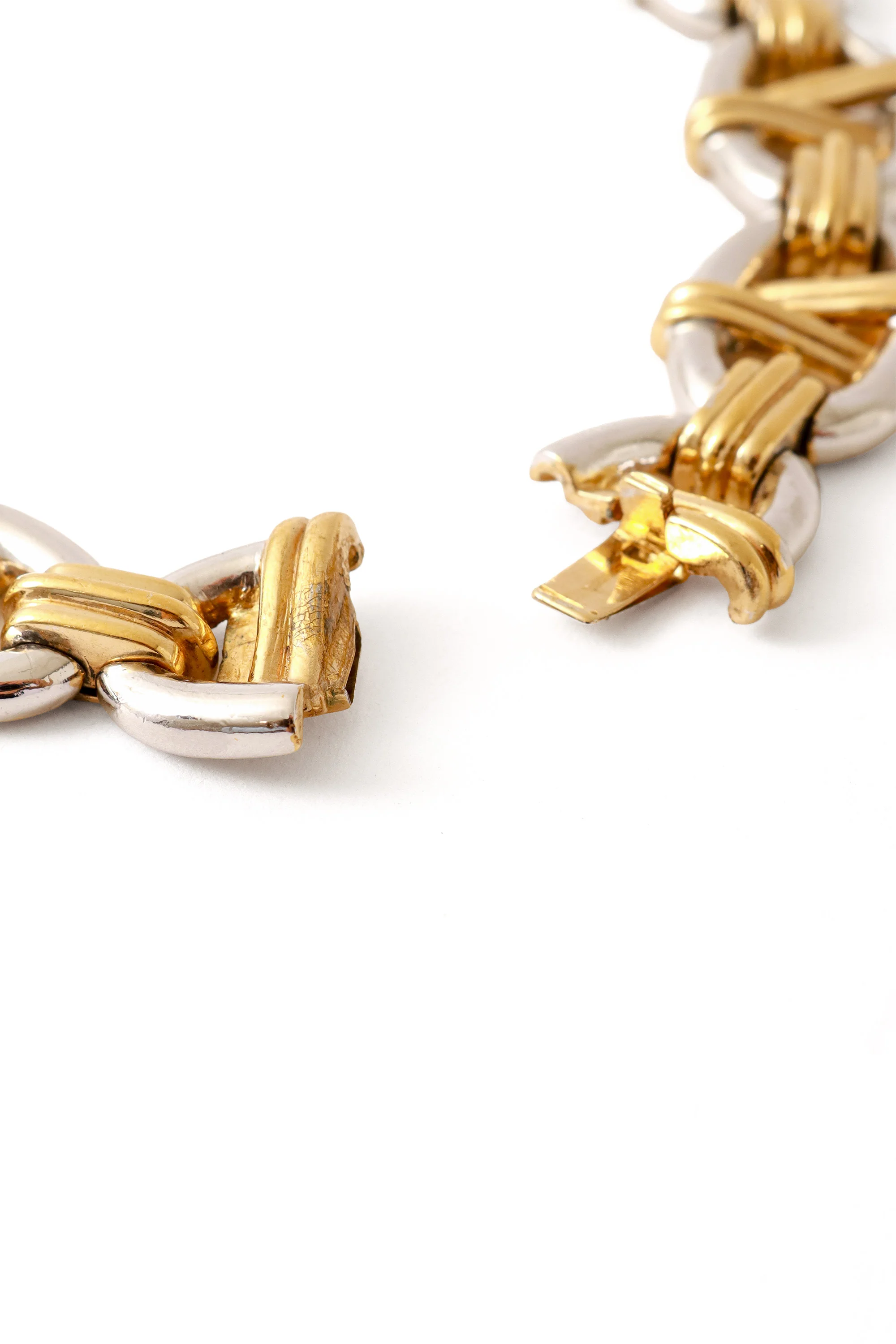 Mixed Metal Wrap Link Necklace - Image 5