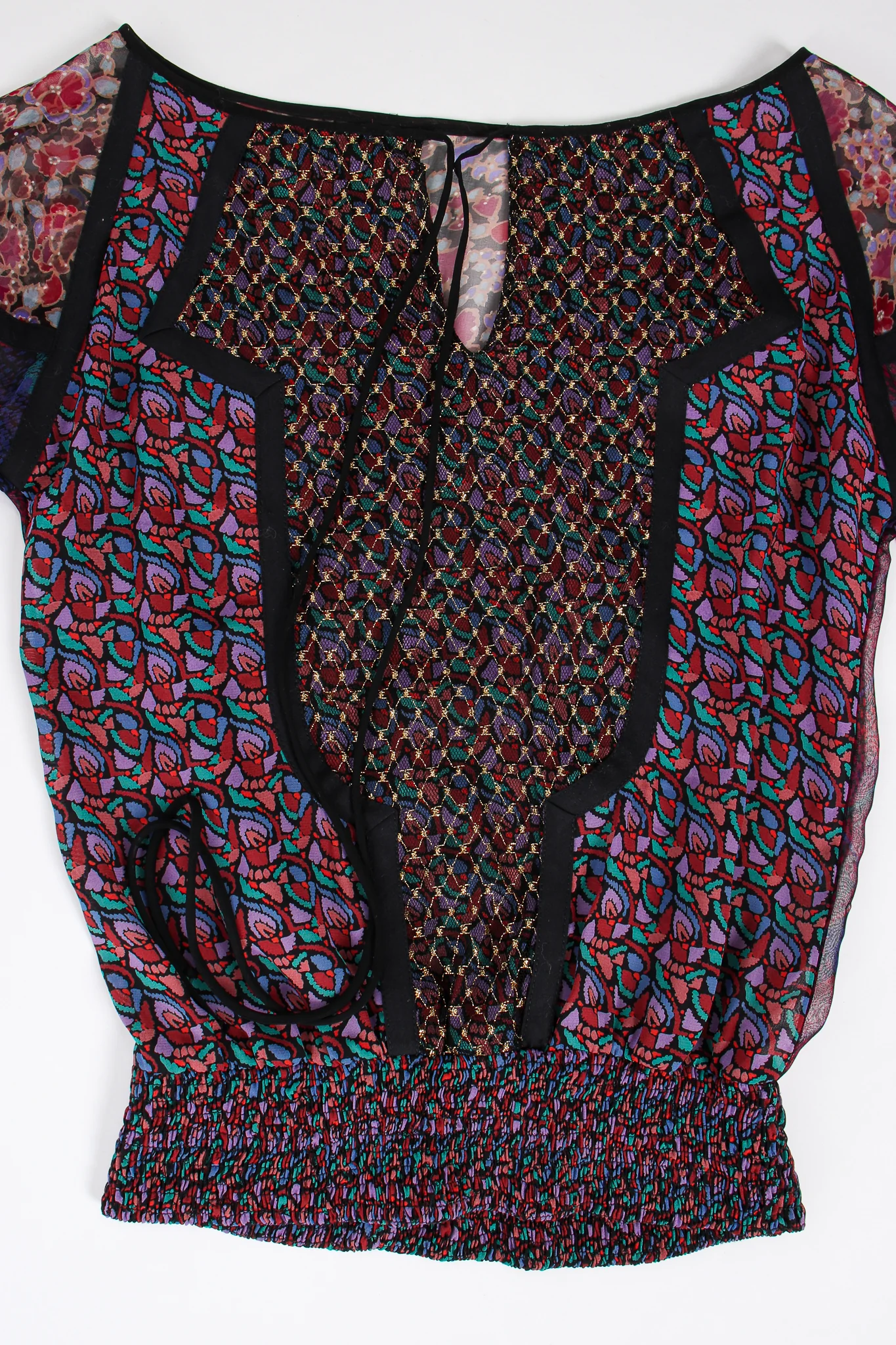 Mixed Print Chiffon Top & Skirt Set - Image 10