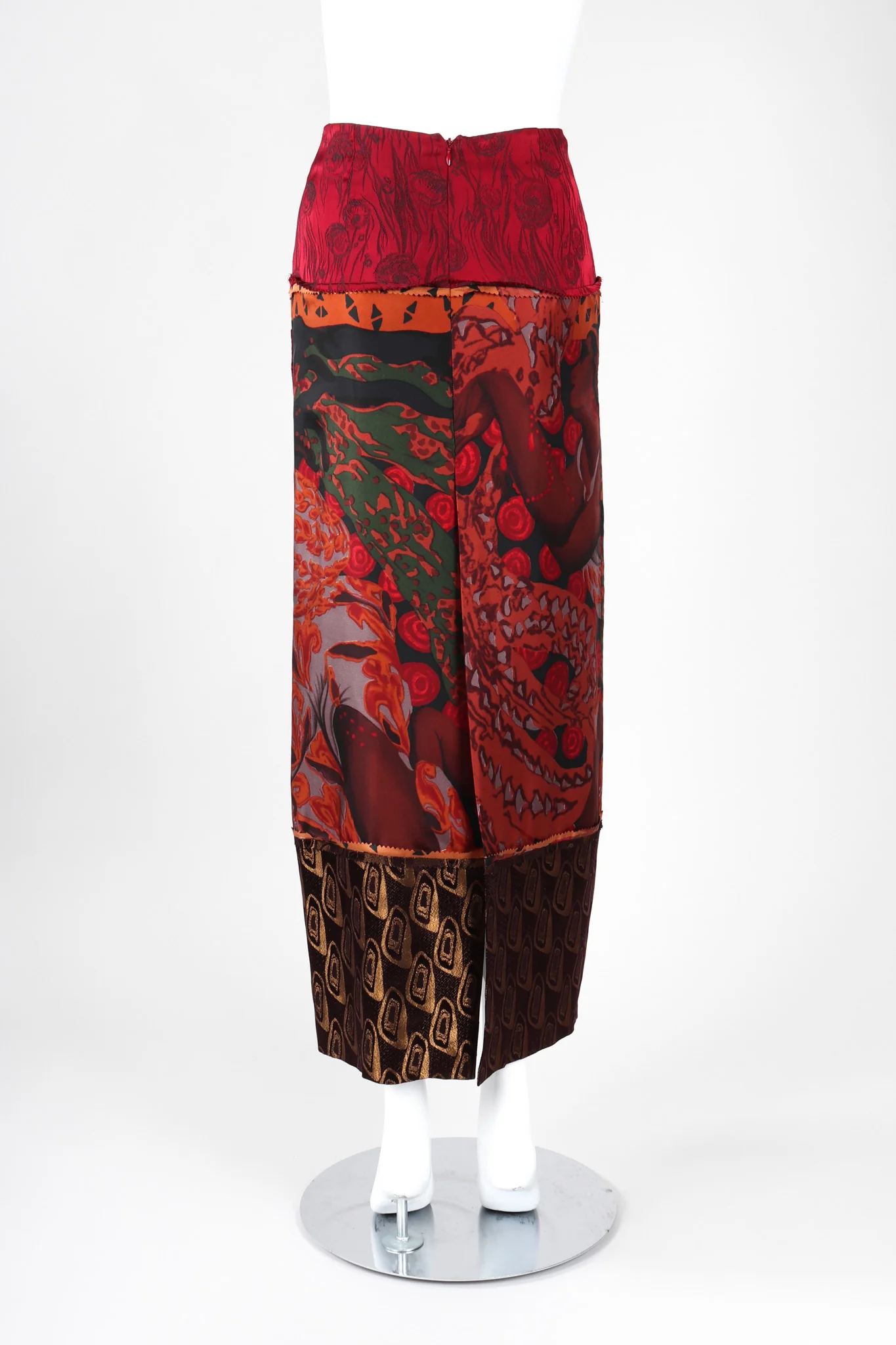Mixed Print Silk Skirt - Image 6
