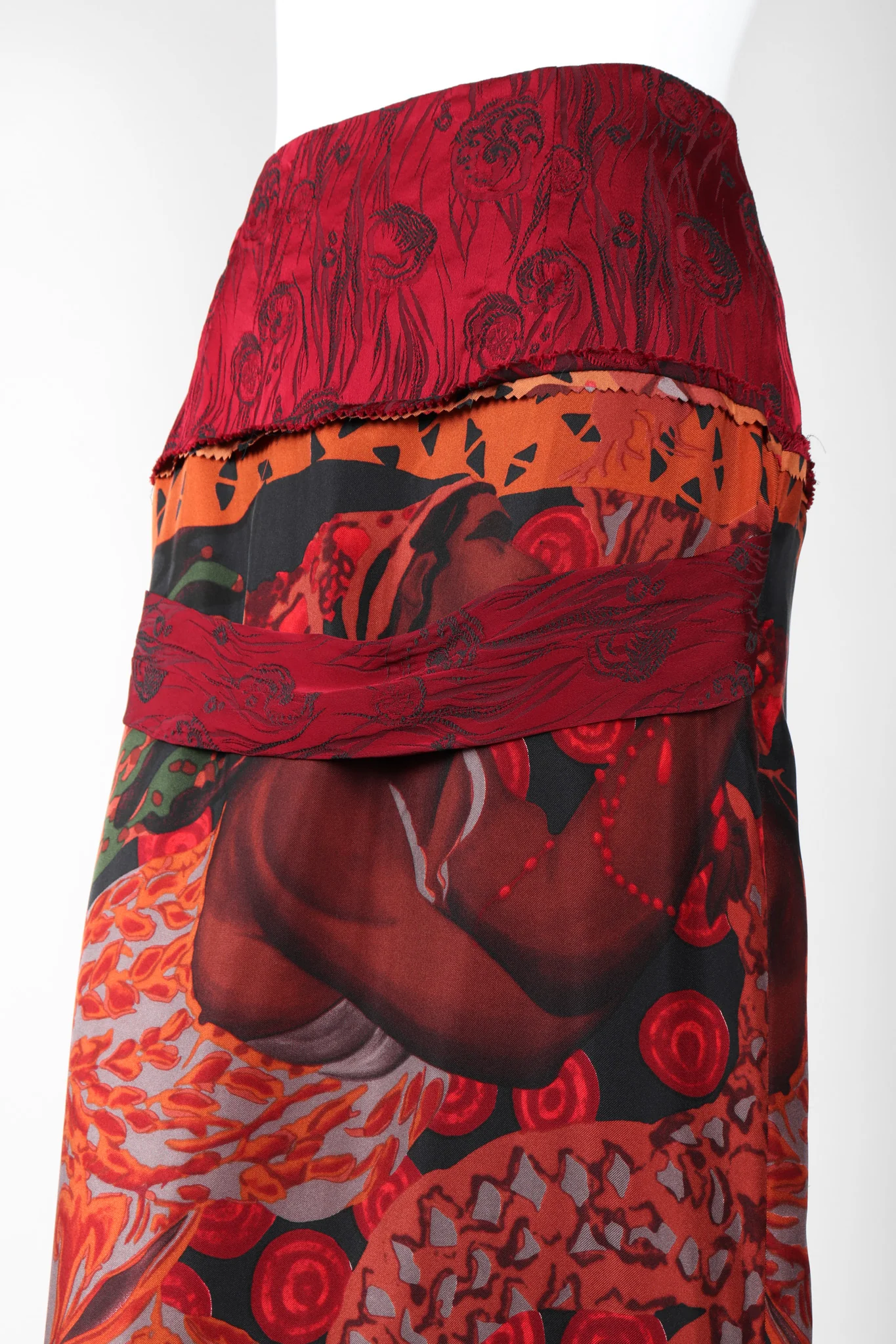 Mixed Print Silk Skirt - Image 7