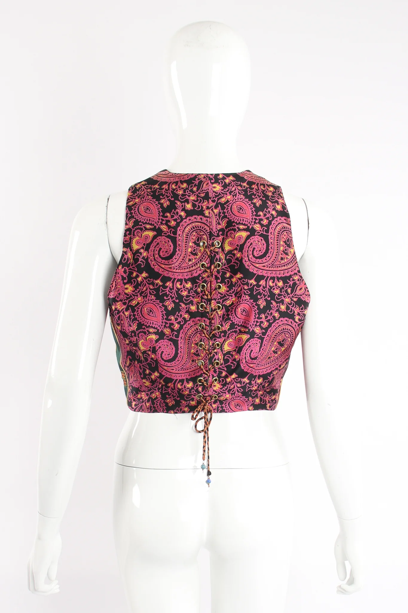 Mixed Print Silk Vest - Image 10