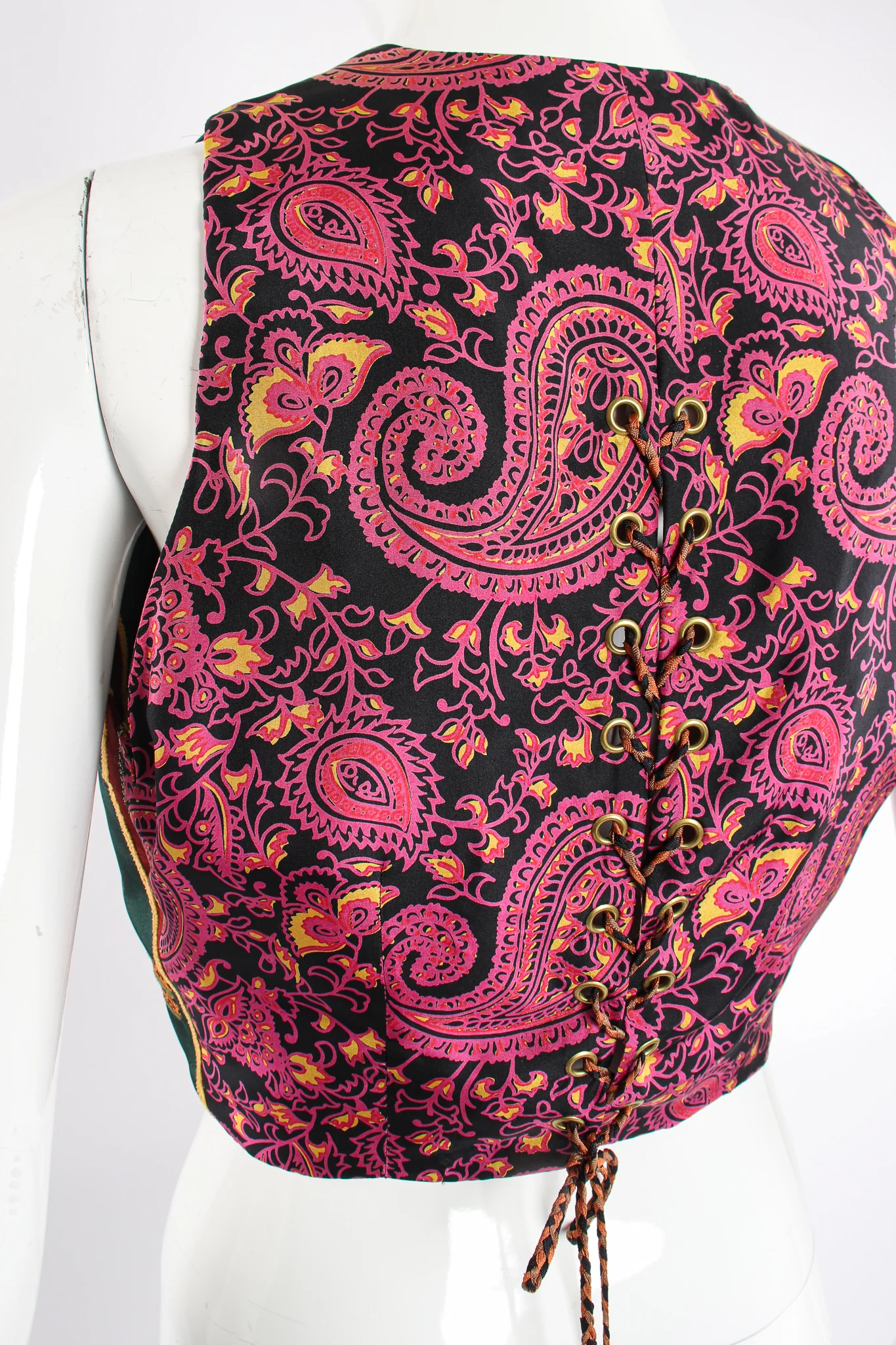 Mixed Print Silk Vest - Image 5