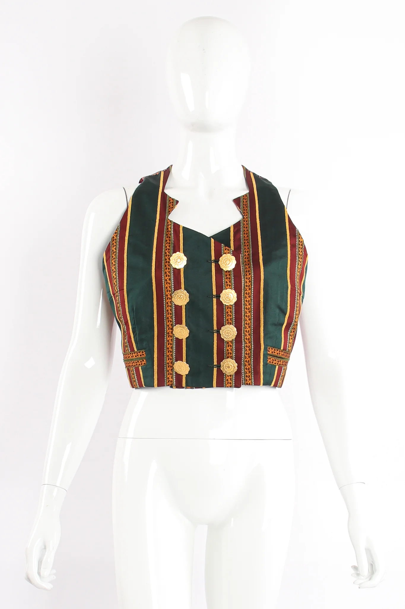Mixed Print Silk Vest - Image 8