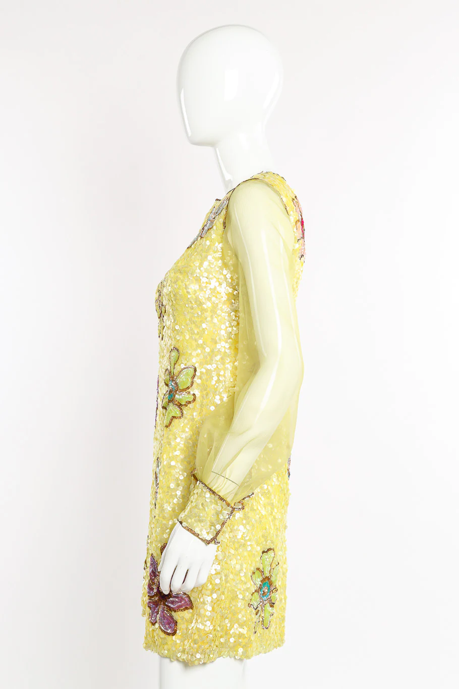 Mod Flower Sequin Dress - Image 4